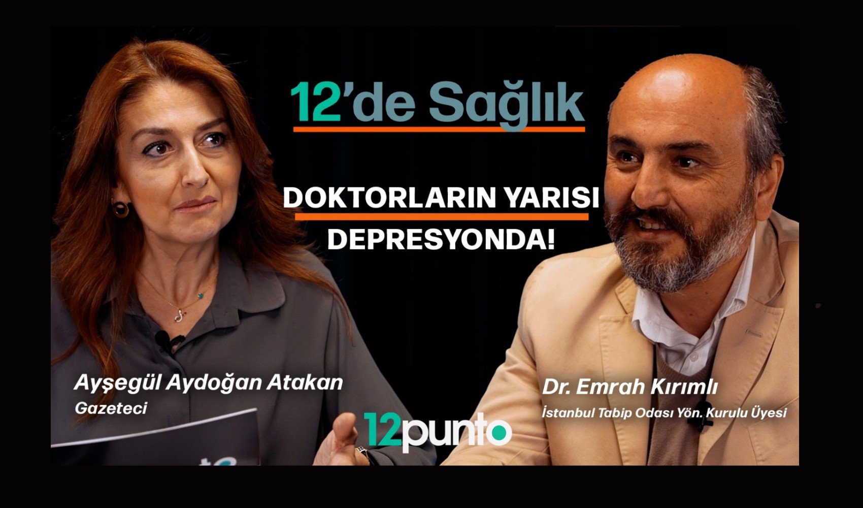 Ayşegül Aydoğan Atakan'ın sunduğu 12'de Sağlık programına Dr. Emrah Kırımlı konuk oldu: 'Doktorların yarısı depresyonda'