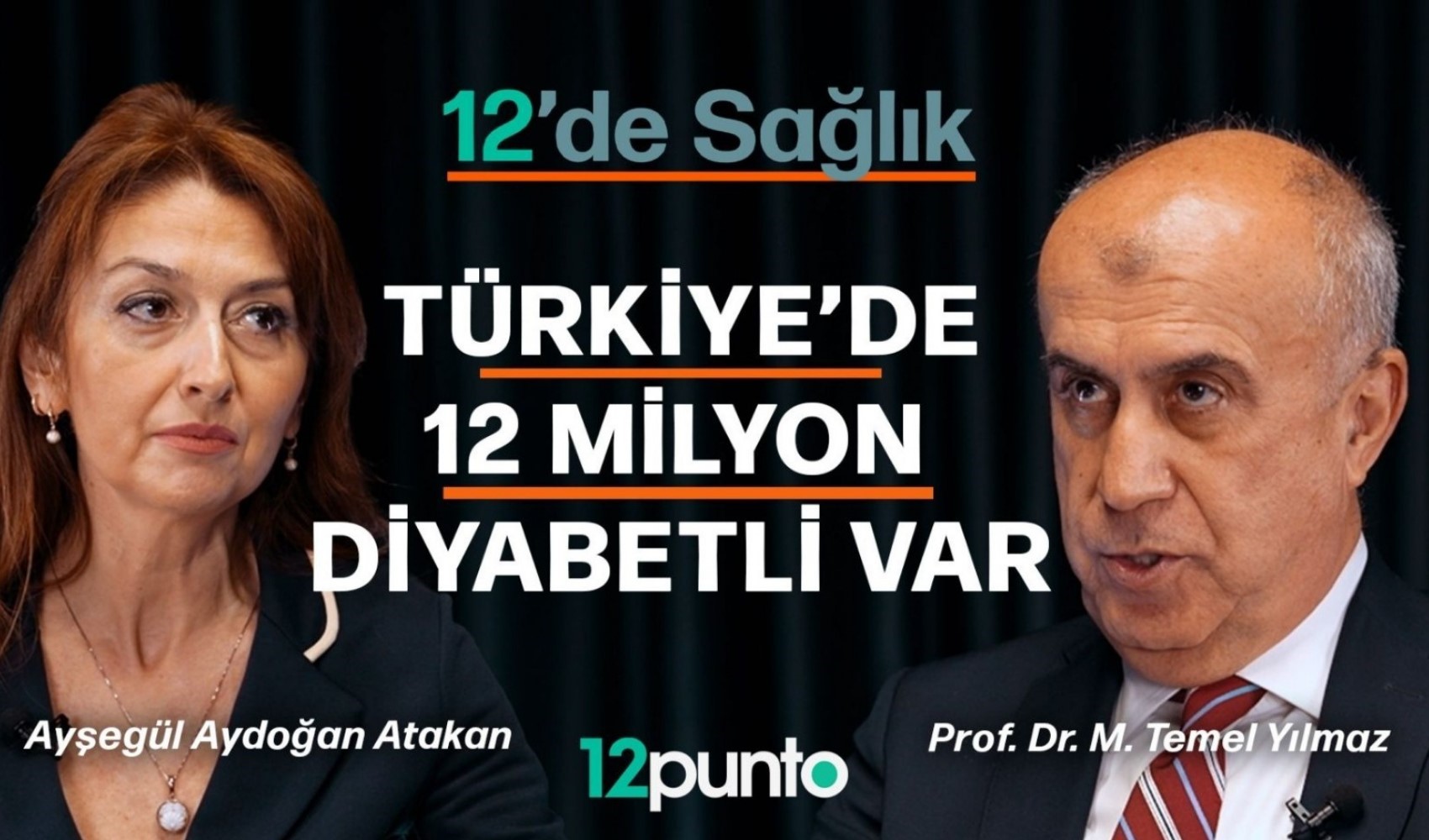 Ayşegül Aydoğan Atakan'ın hazırlayıp sunduğu 12'de Sağlık yayında: İlk konuk Prof. Dr. M. Temel Yılmaz