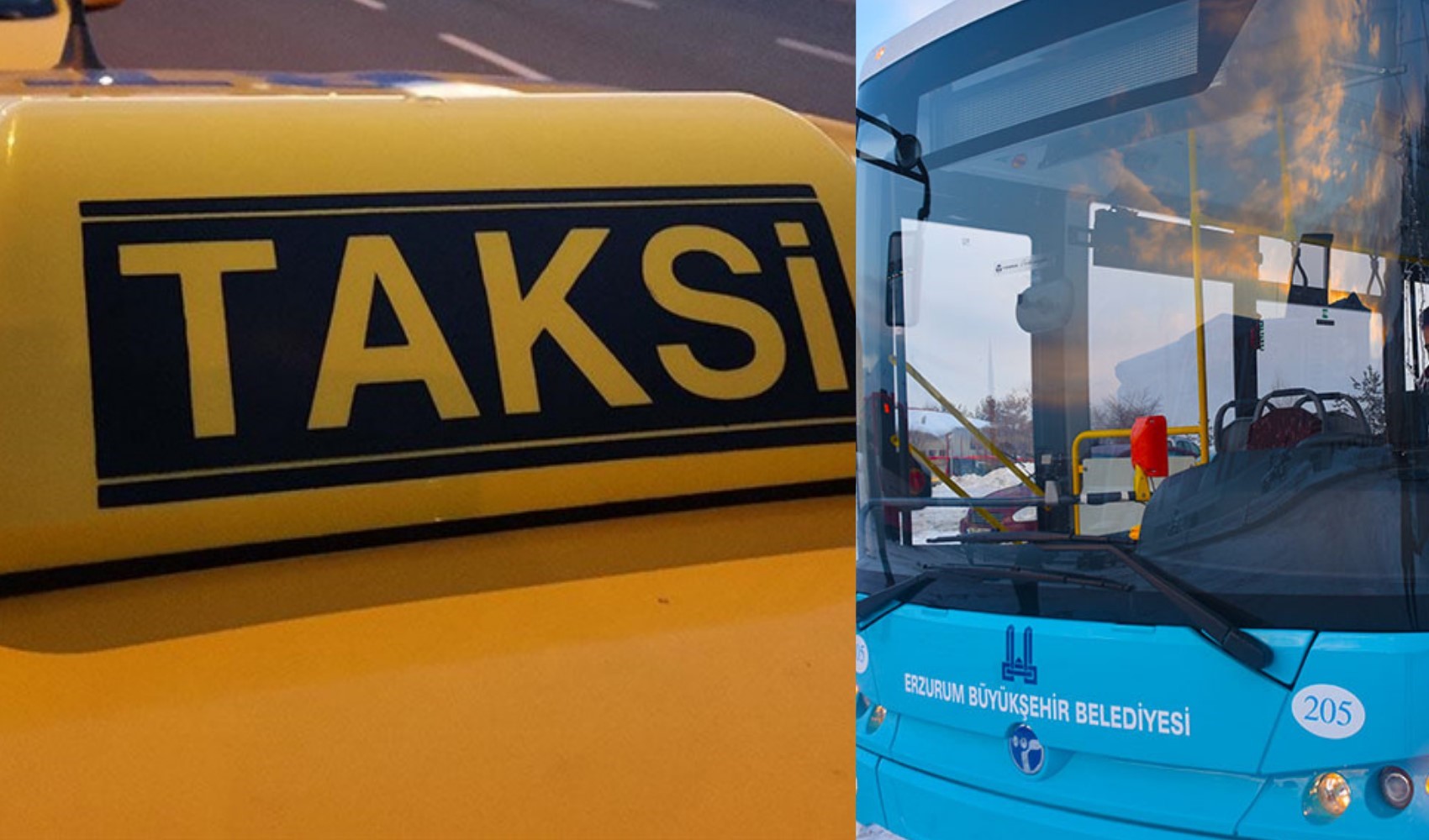 Erzurum’da Toplu taşıma ve taksi ücretlerine zam geldi