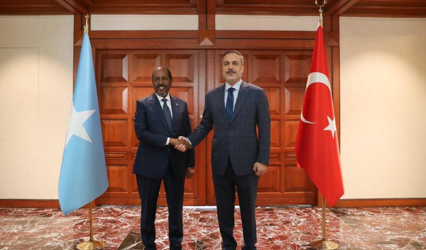 Bakan Hakan Fidan, Somali Cumhurbaşkanı Mahmud ile görüştü