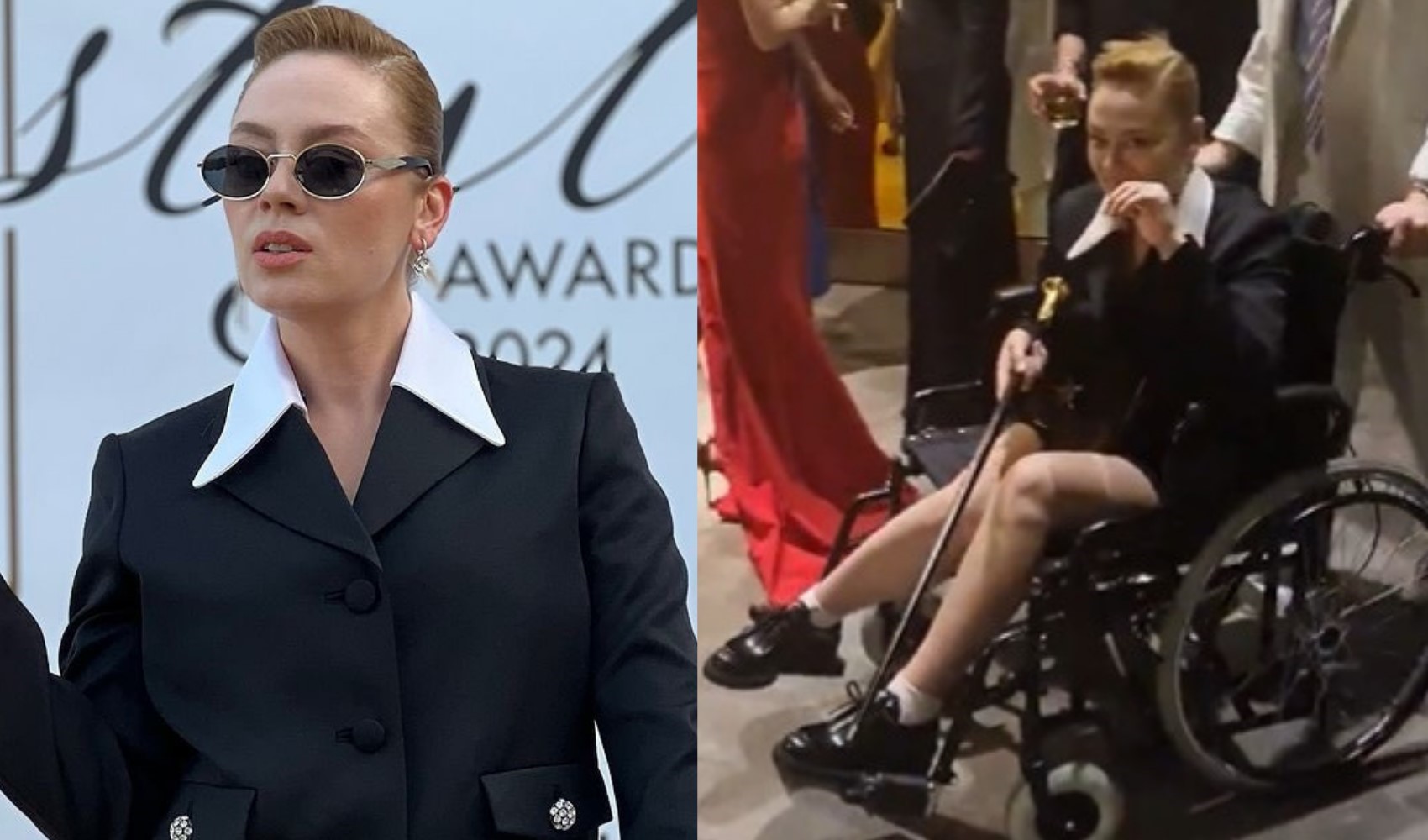 Demet Evgar ödül gecesine tekerlekli sandalyeyle katıldı: 'Nazar değdi'