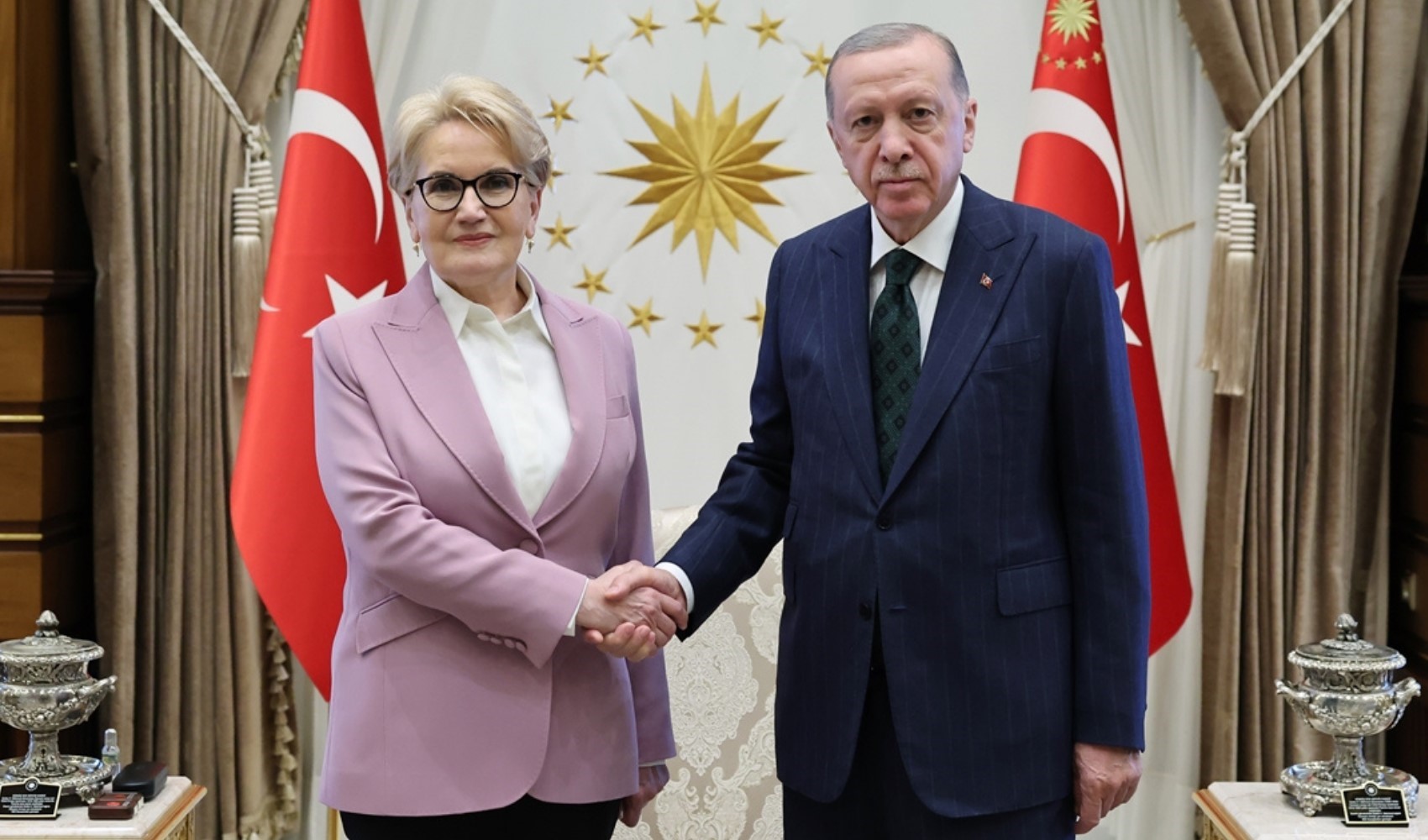 Cumhurbaşkanı Erdoğan ve Akşener görüşmesi sona erdi