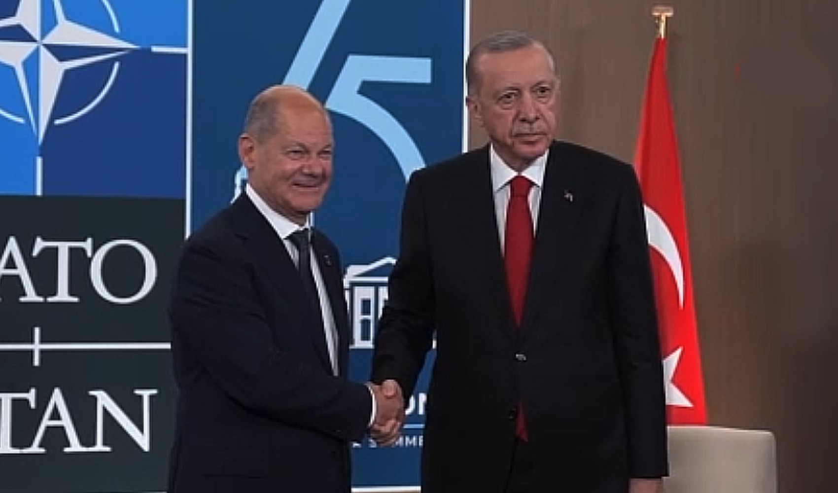 Cumhurbaşkanı Erdoğan, Almanya Başbakanı Olaf Scholz’u kabul etti