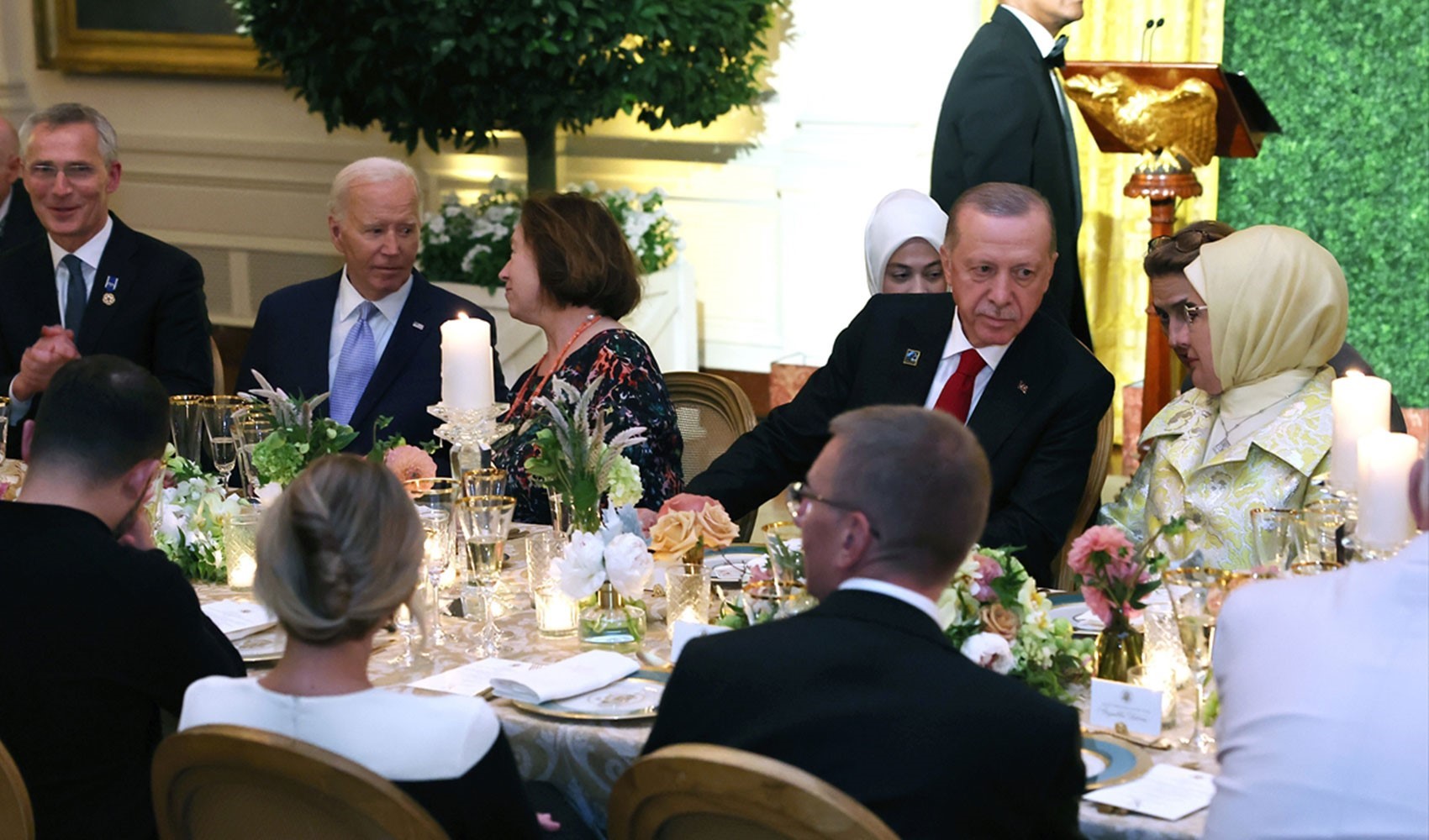 Erdoğan ve eşi Biden'ın yemeğine katıldı