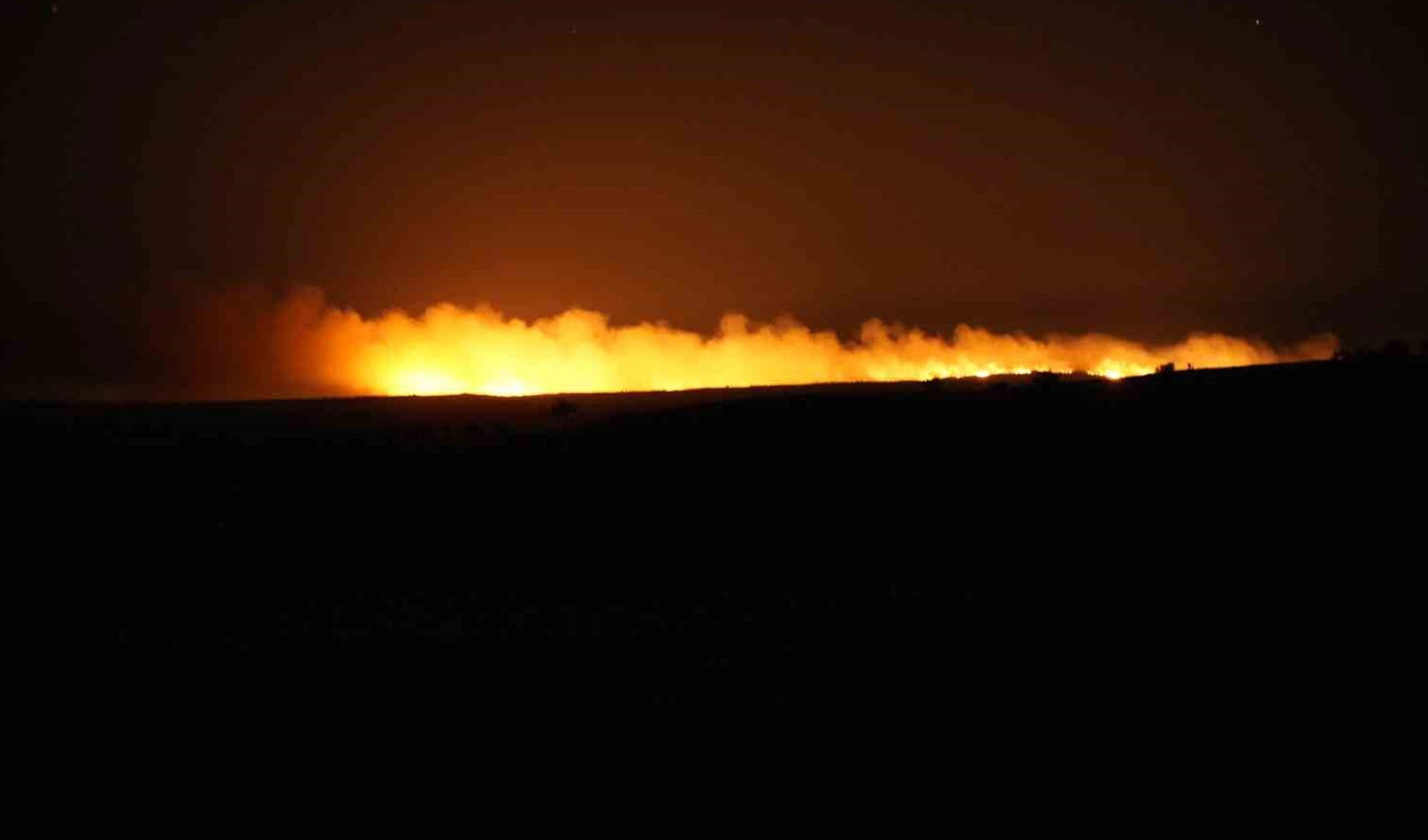 Bulgaristan-Türkiye sınırında korkutan yangın