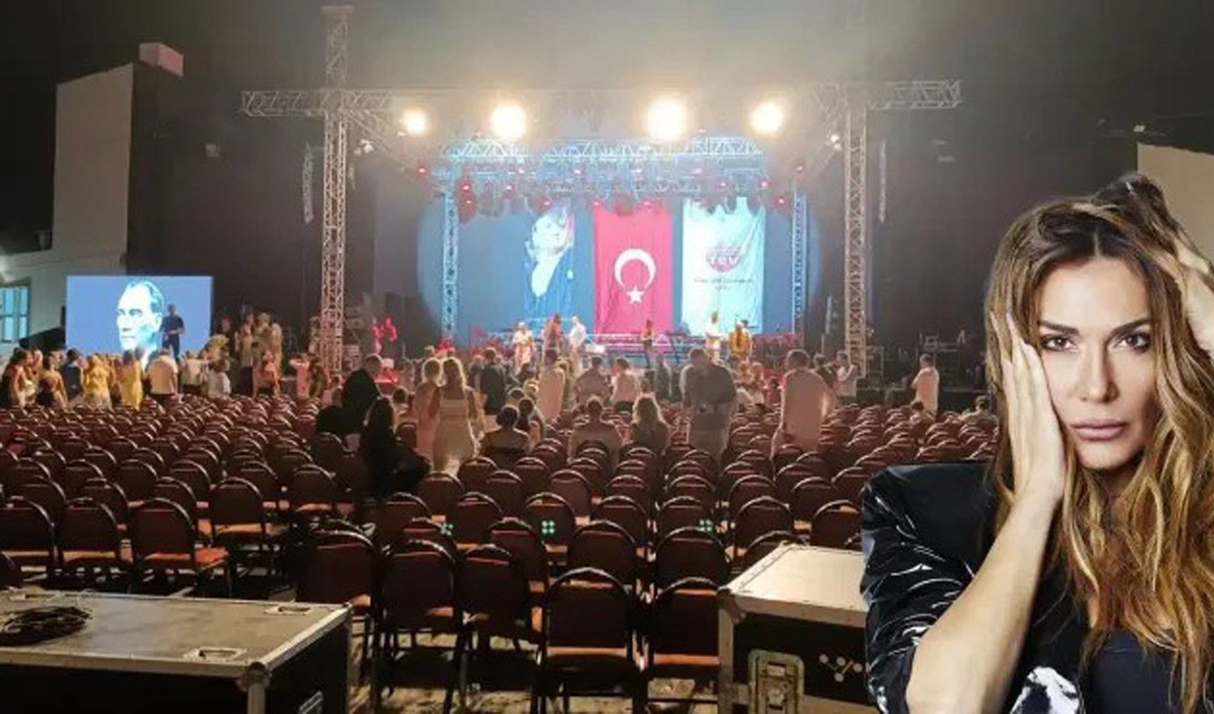 Yunan şarkıcı Vandi, Türk bayrağı ve Atatürk posteri nedeniyle sahneye çıkmadı