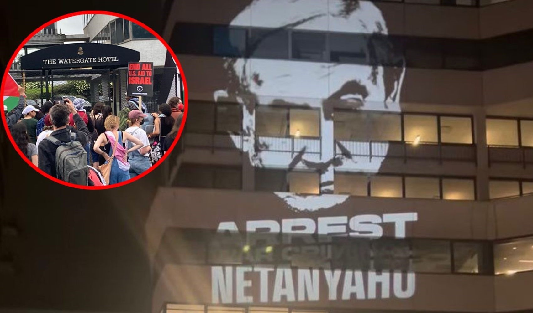 Netanyahu ABD'de kaldığı otelde protesto edildi: Tutuklayın