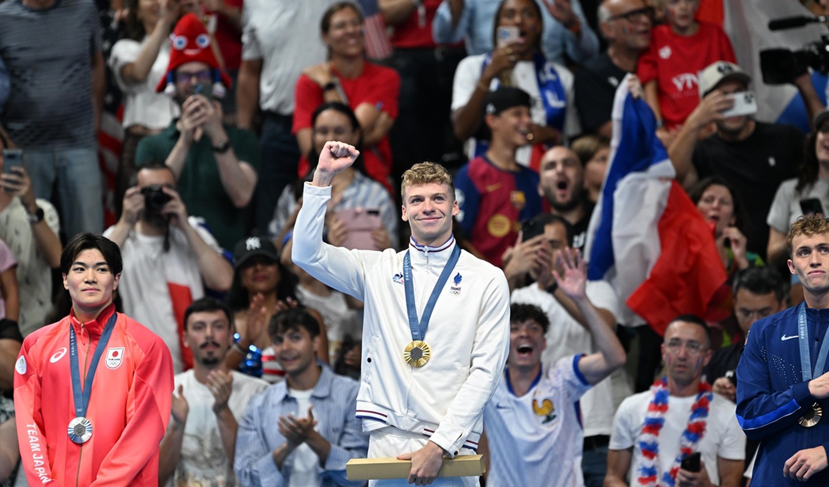 Yaklaşık 16 yıl sonra bir ilk: Paris 2024 Olimpiyat Oyunları'nda Leon Marchand, Michael Phelps'in rekorunu kırdı