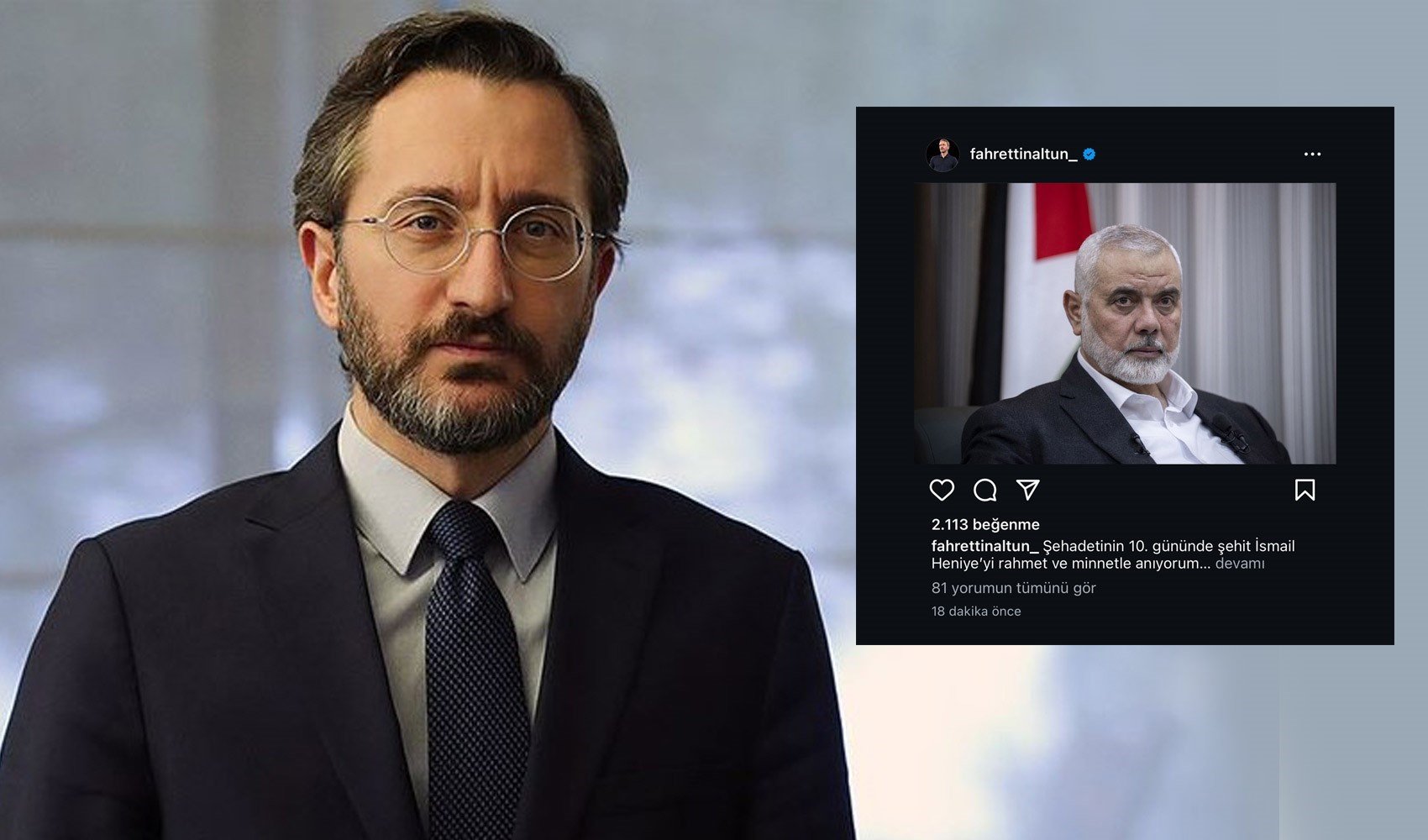 Yasak kalktı, Fahrettin Altun Haniye mesajı paylaştı: Instagram'dan uyarı geldi