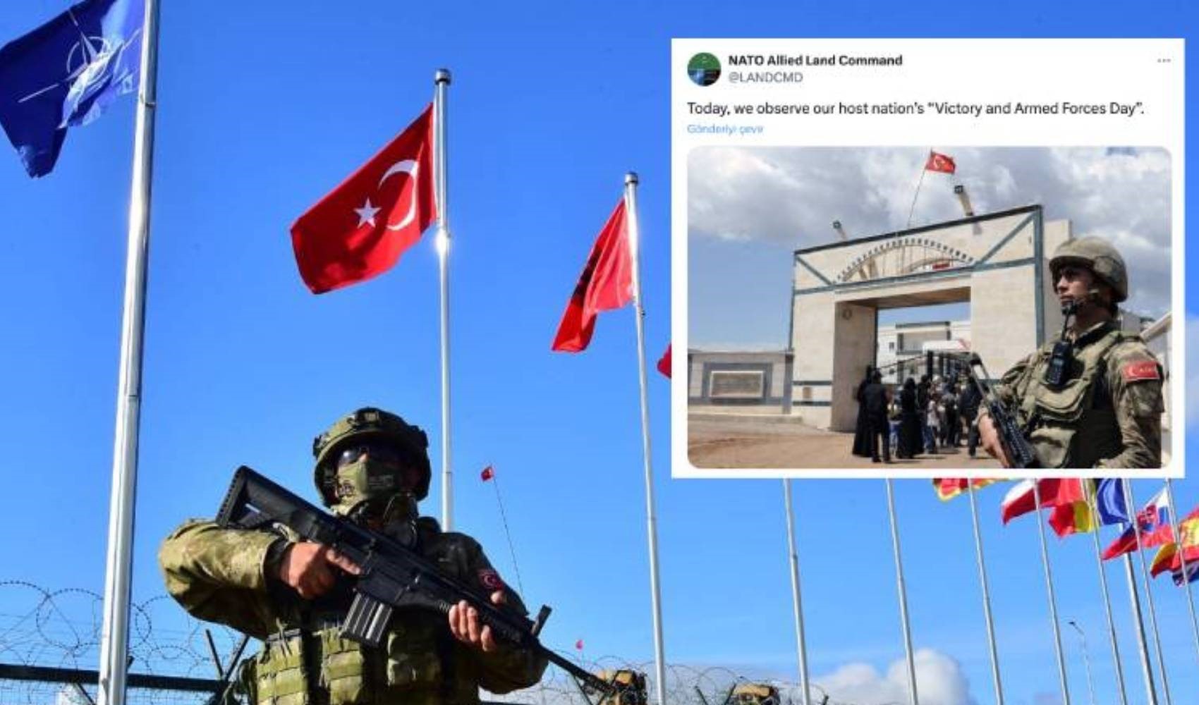 NATO yine sildi: Afrin’de Türk askerli 30 Ağustos paylaşımı