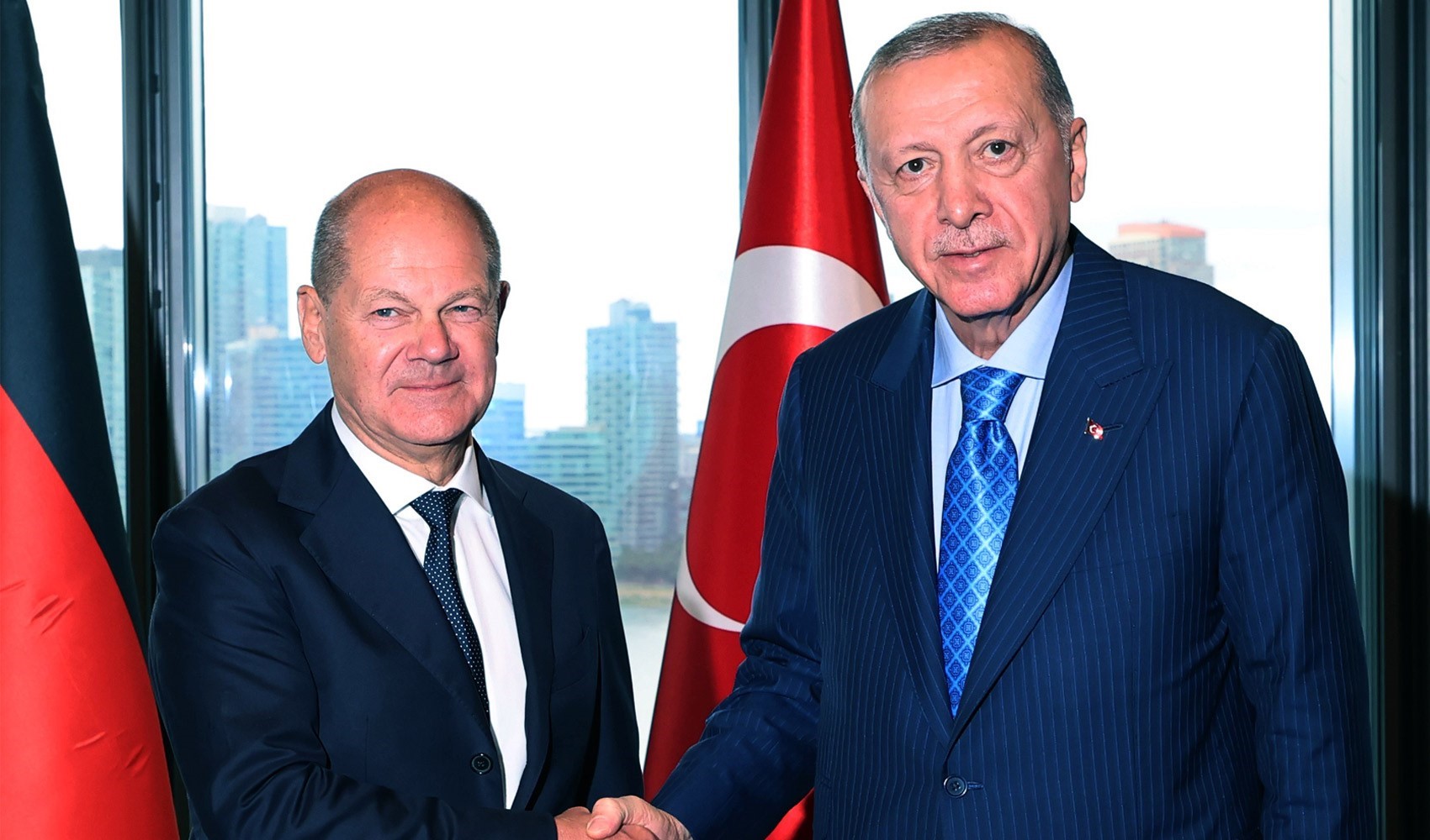 Cumhurbaşkanı Erdoğan, Almanya Başbakanı Scholz’u kabul etti