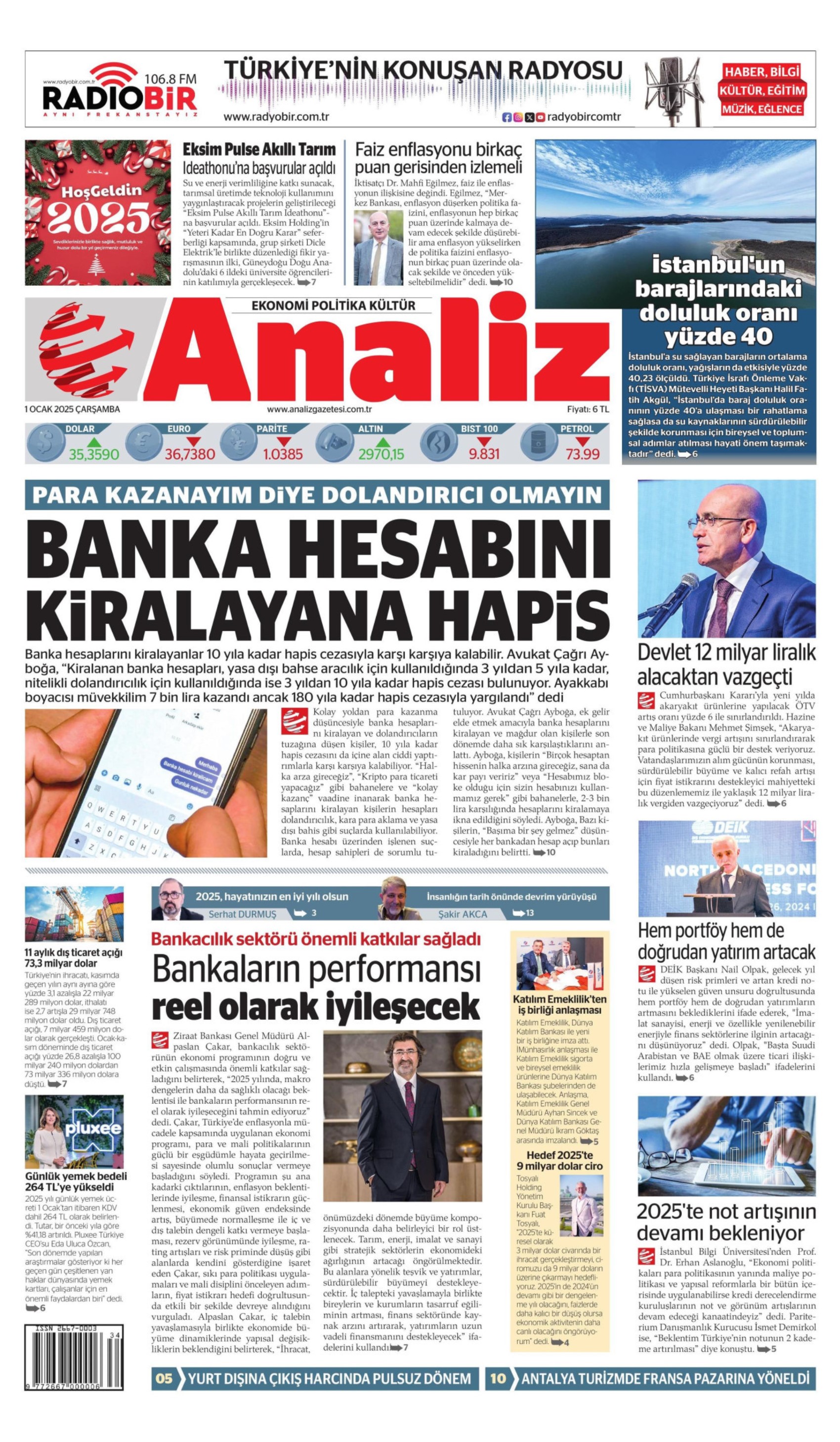 Yeni yıla girerken yandaş medyadan terörsüz Türkiye mesajı: İşte 1 Ocak 2025 gazete manşetleri