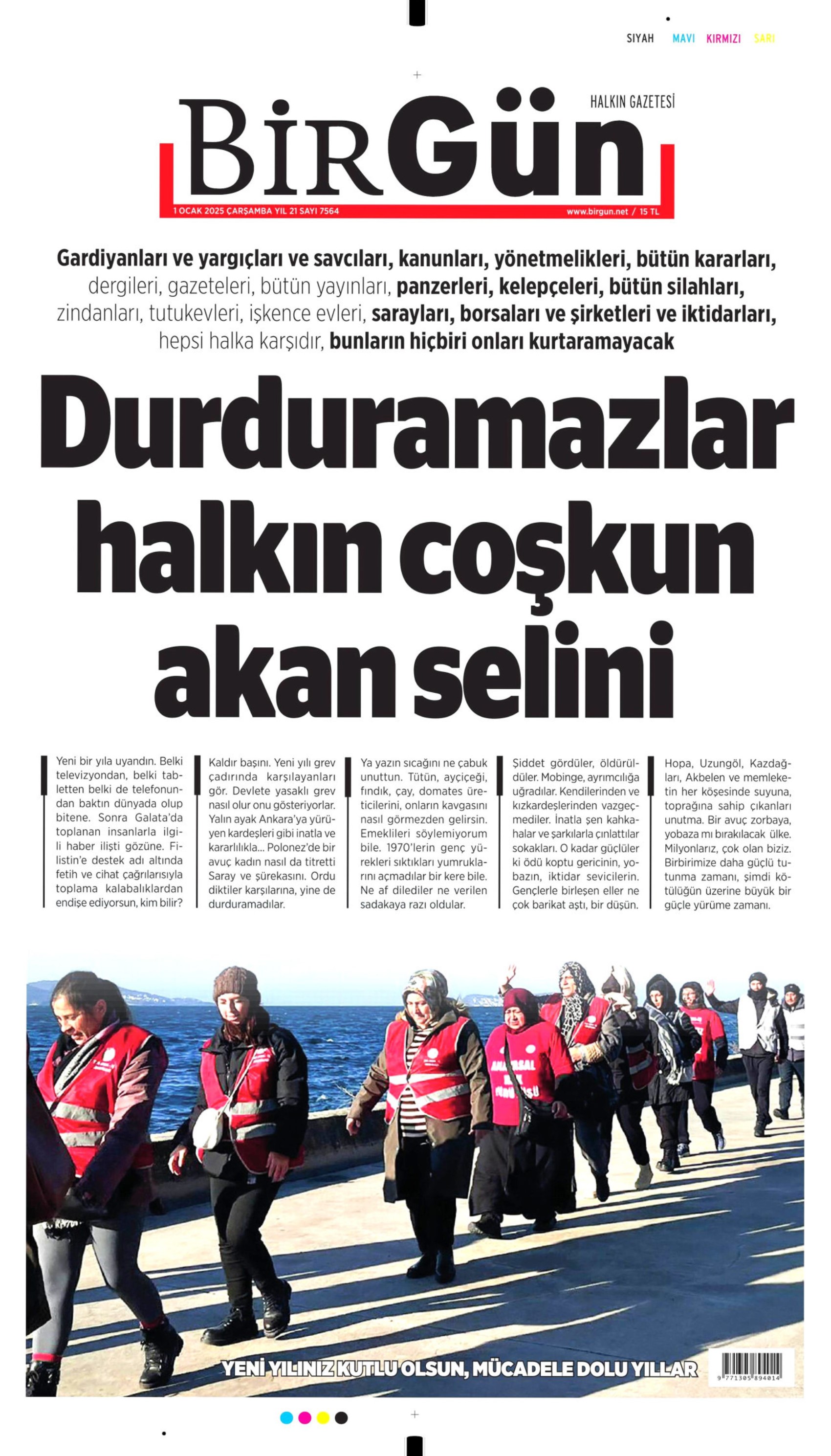 Yeni yıla girerken yandaş medyadan terörsüz Türkiye mesajı: İşte 1 Ocak 2025 gazete manşetleri