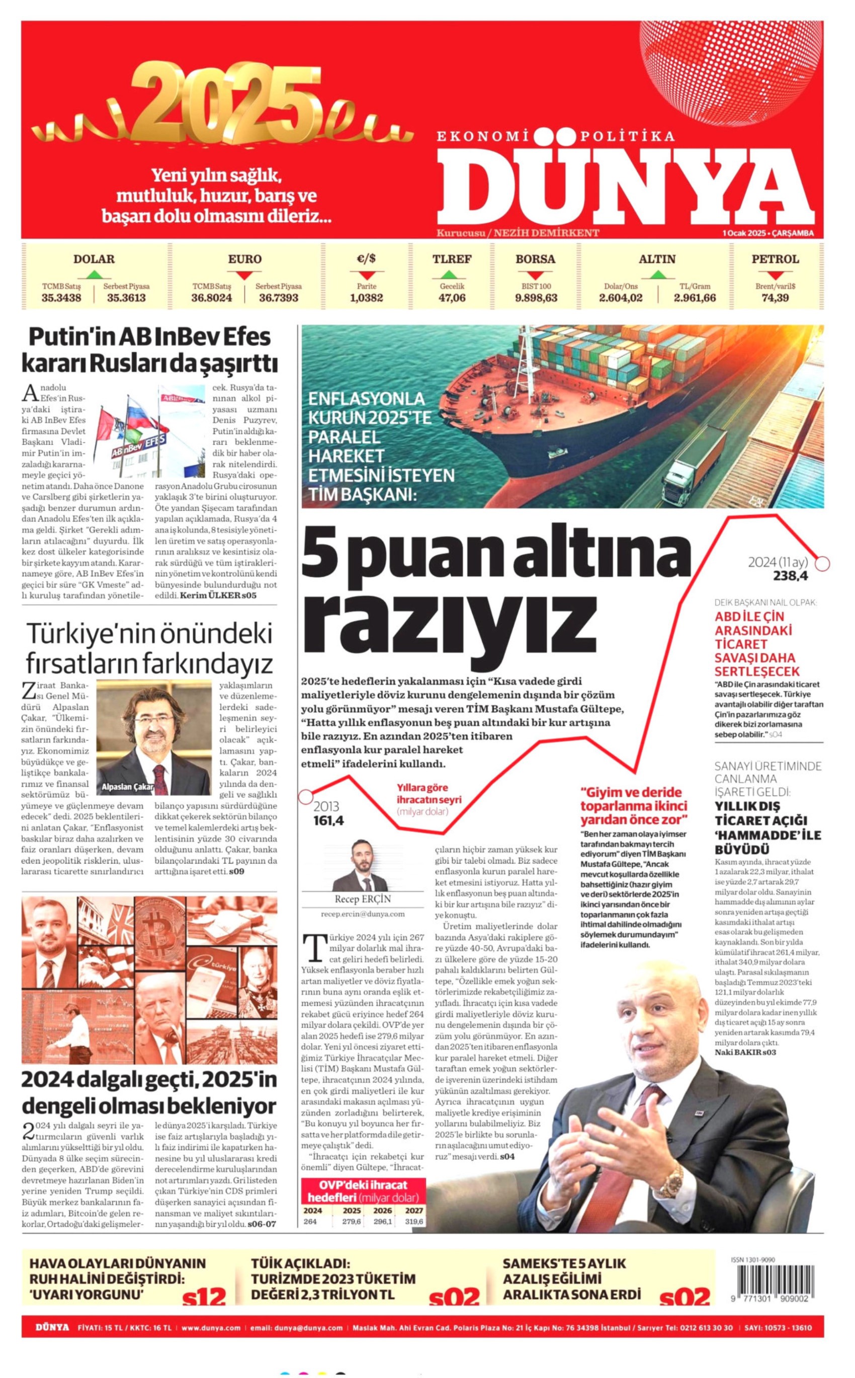 Yeni yıla girerken yandaş medyadan terörsüz Türkiye mesajı: İşte 1 Ocak 2025 gazete manşetleri