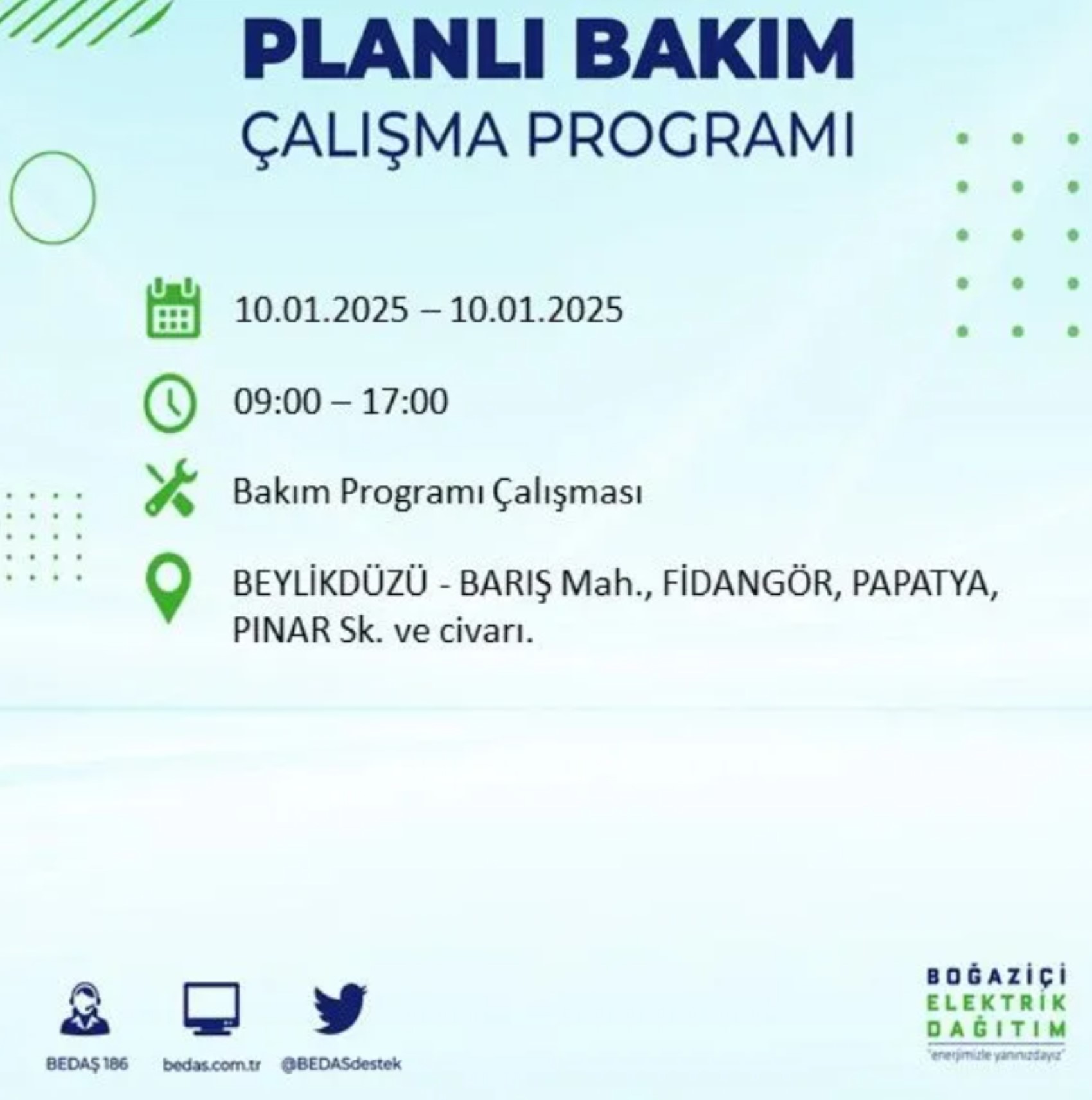 BEDAŞ açıkladı... İstanbul'da elektrik kesintisi: 10 Ocak'ta hangi mahalleler etkilenecek?