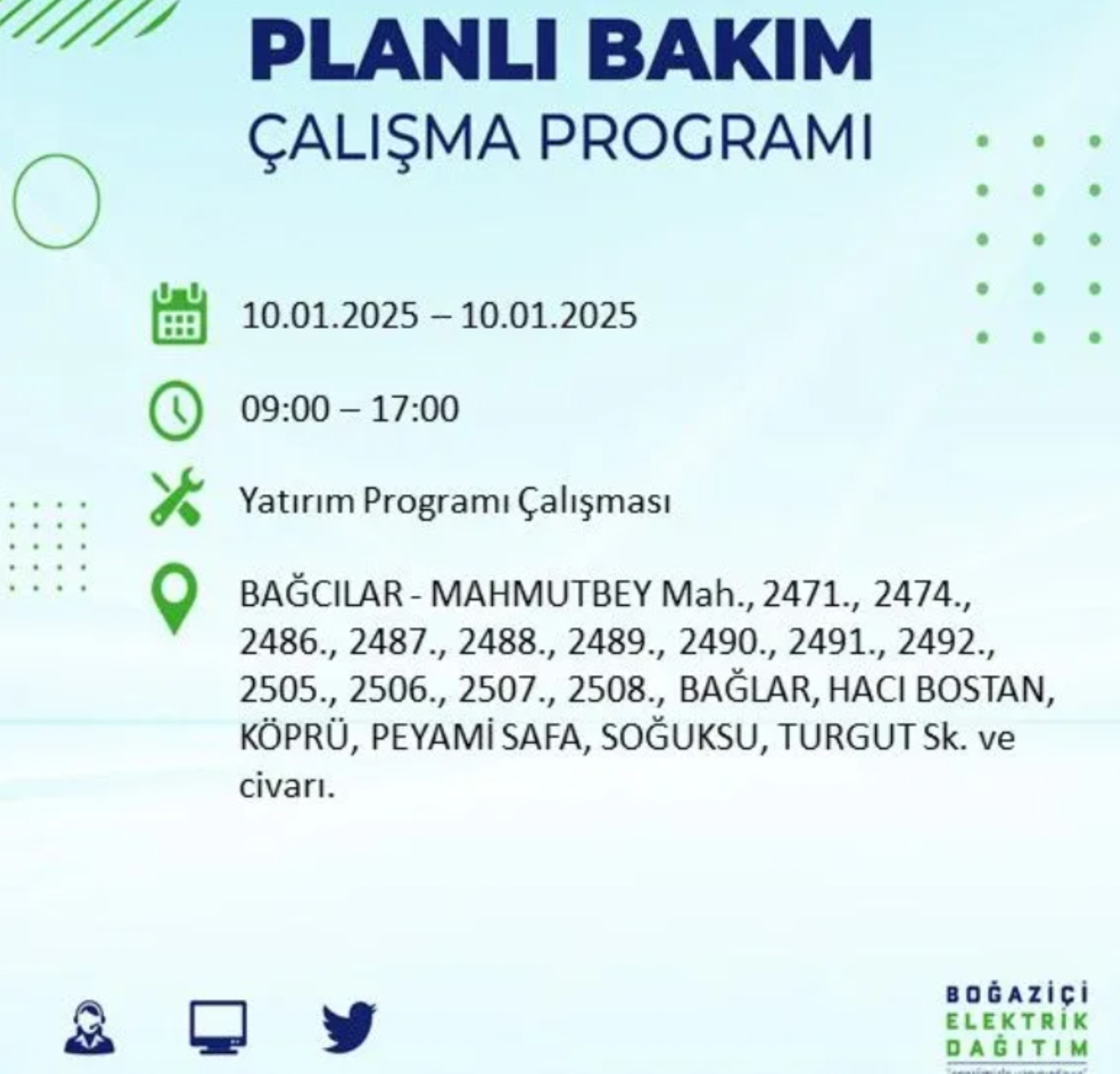 BEDAŞ açıkladı... İstanbul'da elektrik kesintisi: 10 Ocak'ta hangi mahalleler etkilenecek?