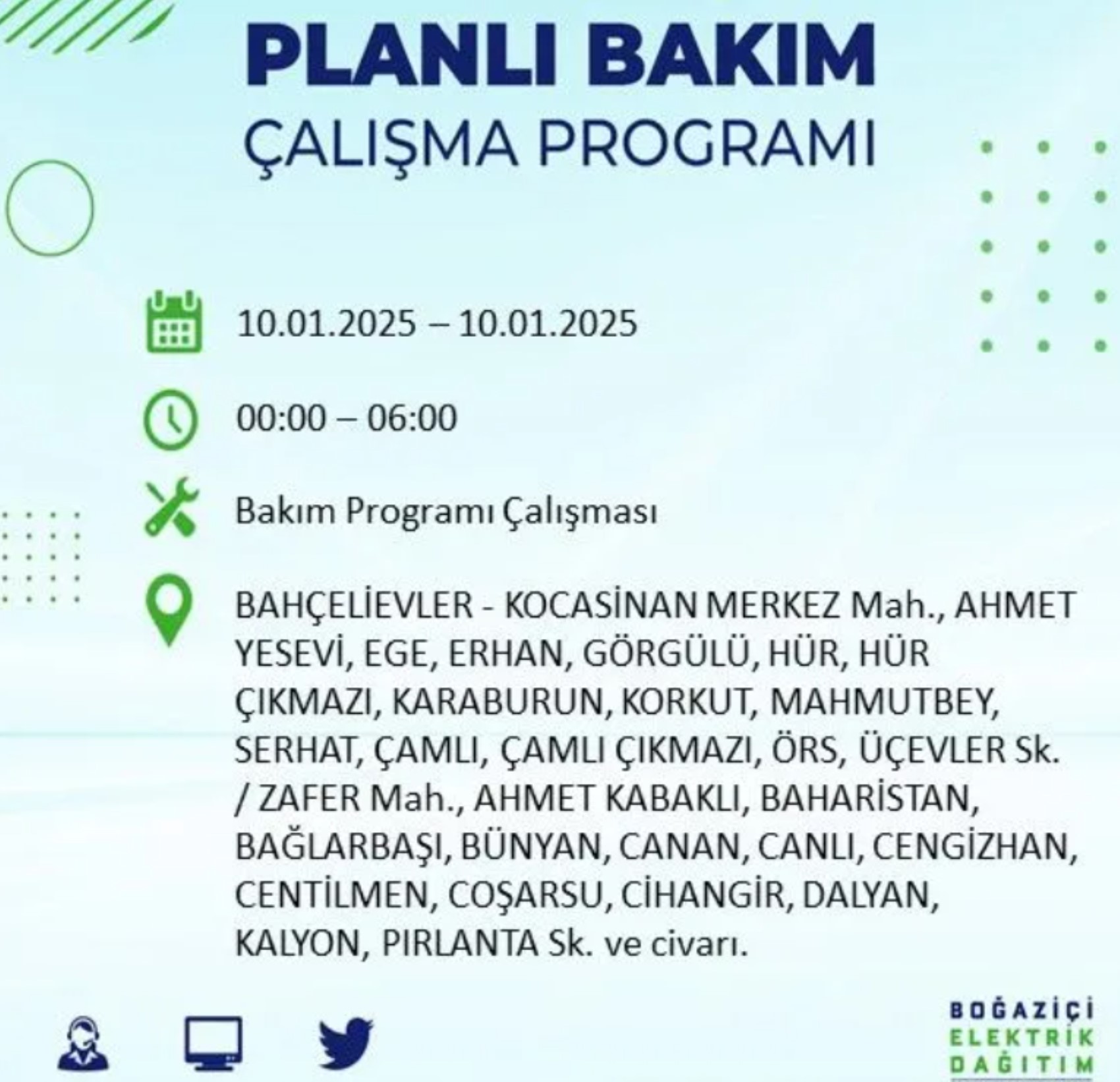 BEDAŞ açıkladı... İstanbul'da elektrik kesintisi: 10 Ocak'ta hangi mahalleler etkilenecek?