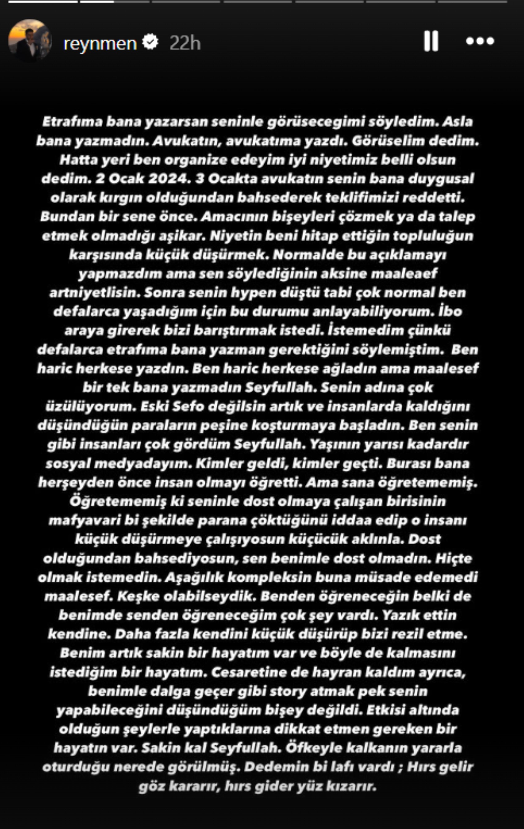 Reynmen ve Sefo arasındaki 'para kavgası' mahkemeye taşındı