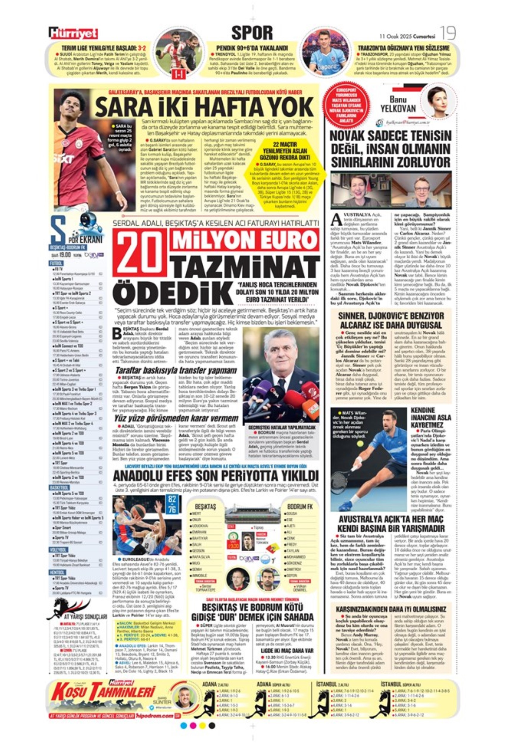 Mourinho attende urgentemente un difensore centrale... Il Galatasaray punta su Gouiri: le prime pagine sportive dell'11 gennaio