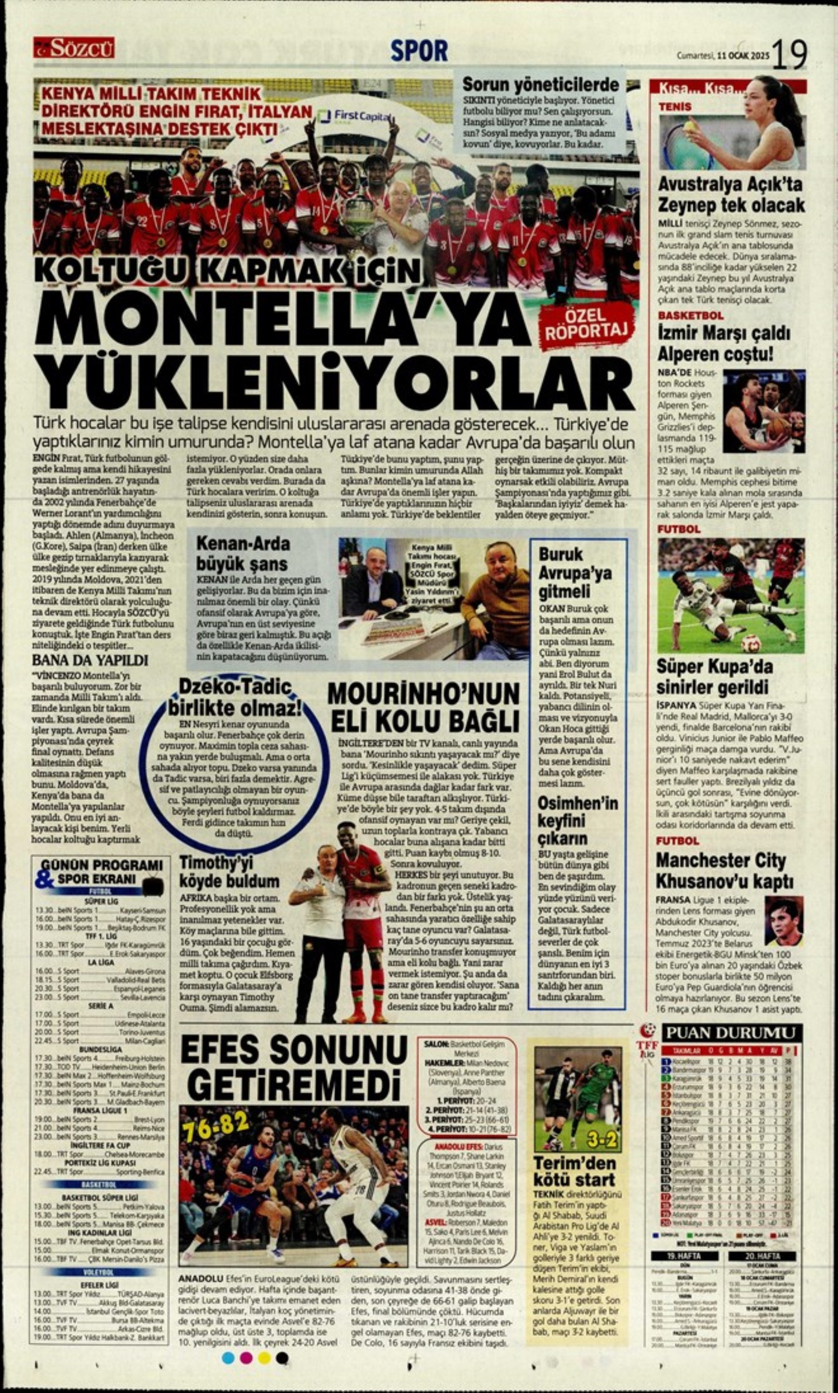 Mourinho attende urgentemente un difensore centrale... Il Galatasaray punta su Gouiri: le prime pagine sportive dell'11 gennaio
