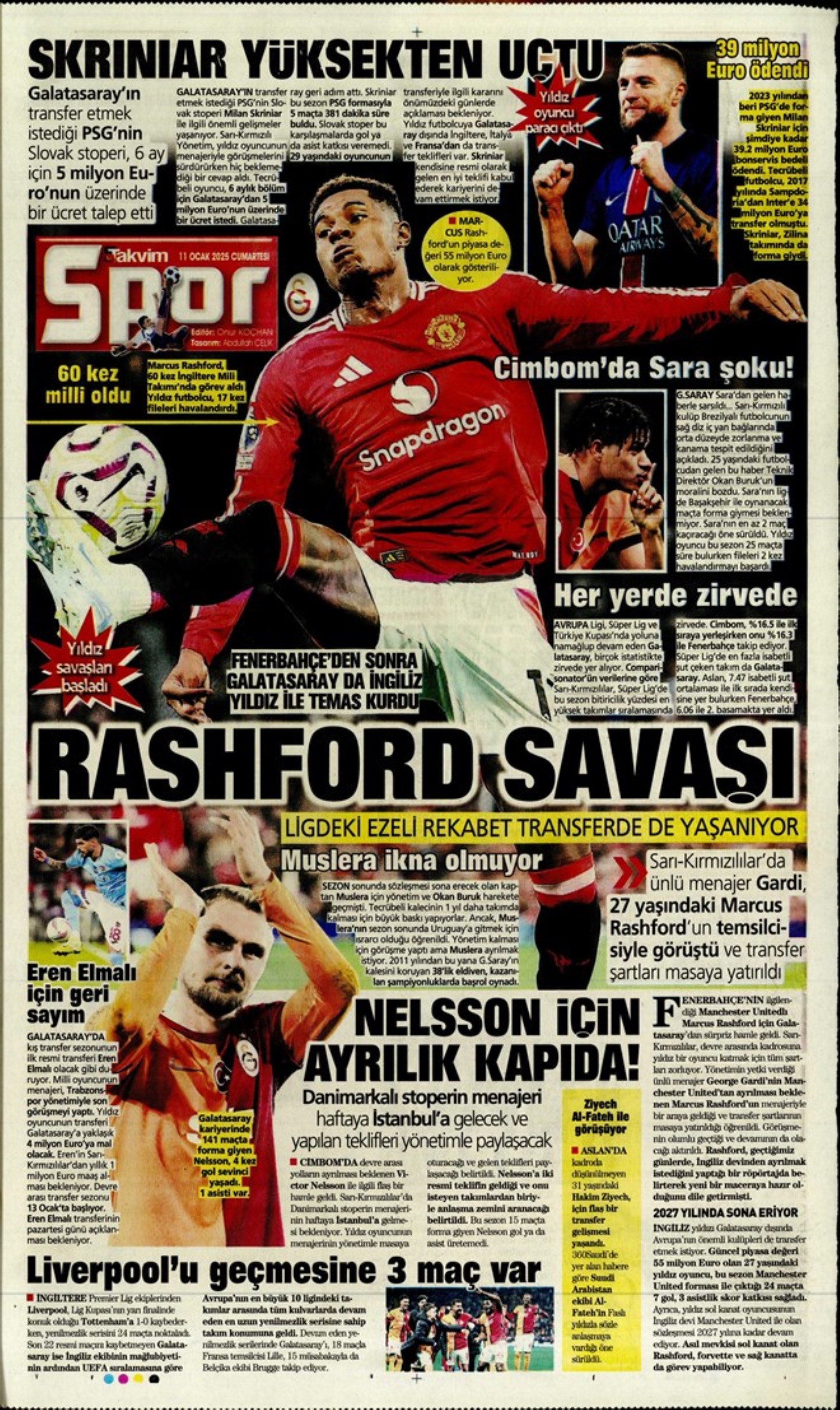 Mourinho attende urgentemente un difensore centrale... Il Galatasaray punta su Gouiri: le prime pagine sportive dell'11 gennaio