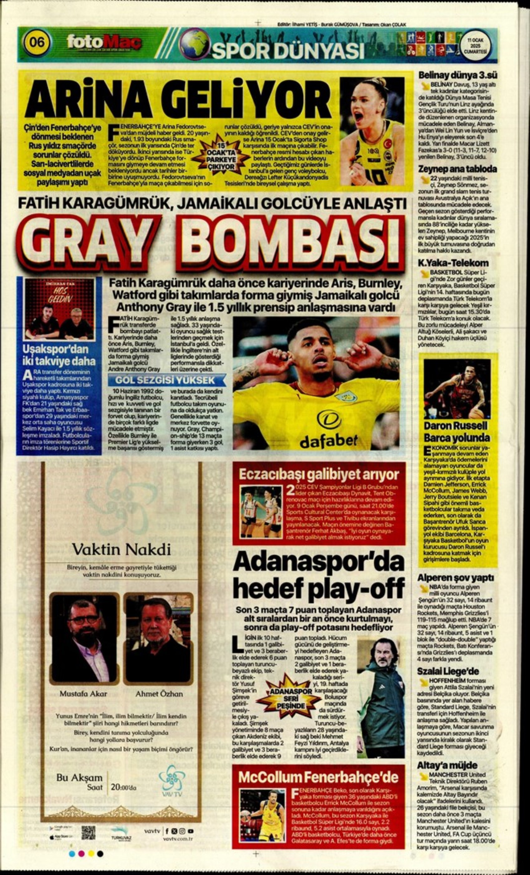 Mourinho attende urgentemente un difensore centrale... Il Galatasaray punta su Gouiri: le prime pagine sportive dell'11 gennaio