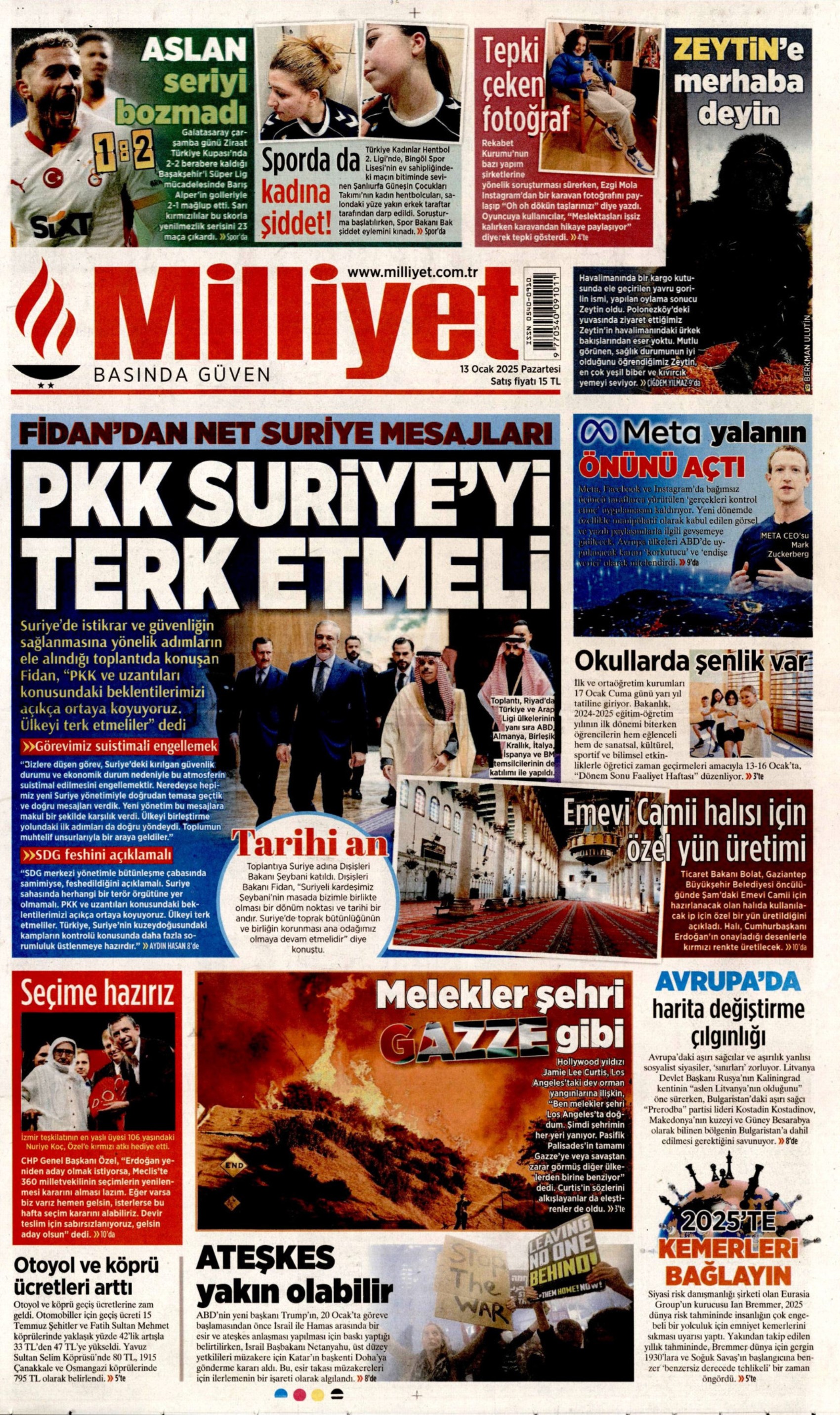 13 Ocak 2025 gazete manşetleri: ‘Milletin parası faize gitti’, ‘Hem maaş vermiyor hem tehdit ediyor’, ‘Rizeliler Erdoğan’a kırmızı kart gösterdi’