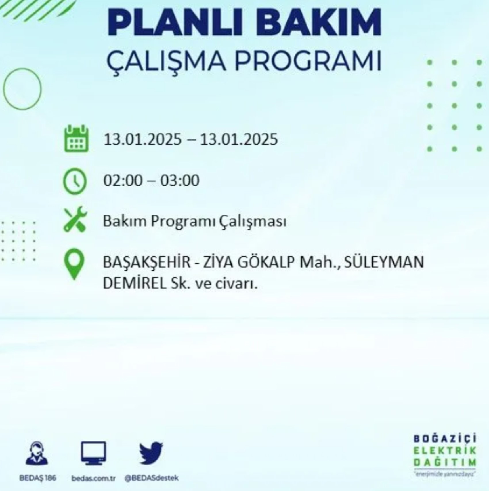 BEDAŞ açıkladı... İstanbul'da elektrik kesintisi: 13 Ocak'ta hangi mahalleler etkilenecek?