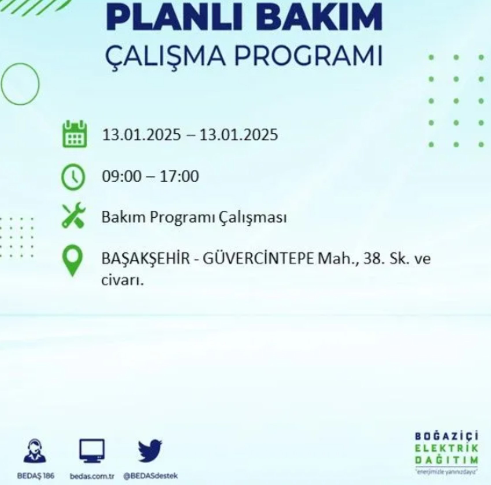 BEDAŞ açıkladı... İstanbul'da elektrik kesintisi: 13 Ocak'ta hangi mahalleler etkilenecek?