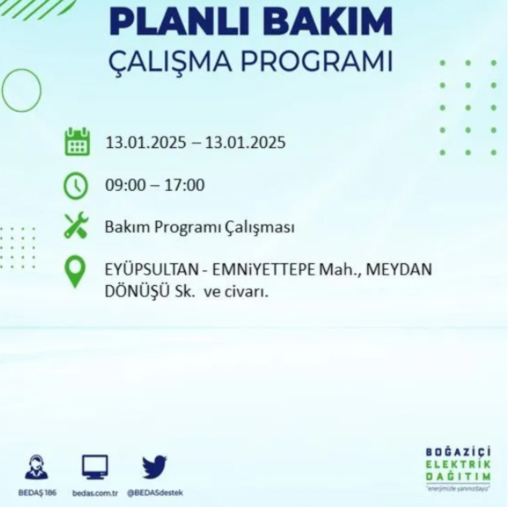 BEDAŞ açıkladı... İstanbul'da elektrik kesintisi: 13 Ocak'ta hangi mahalleler etkilenecek?