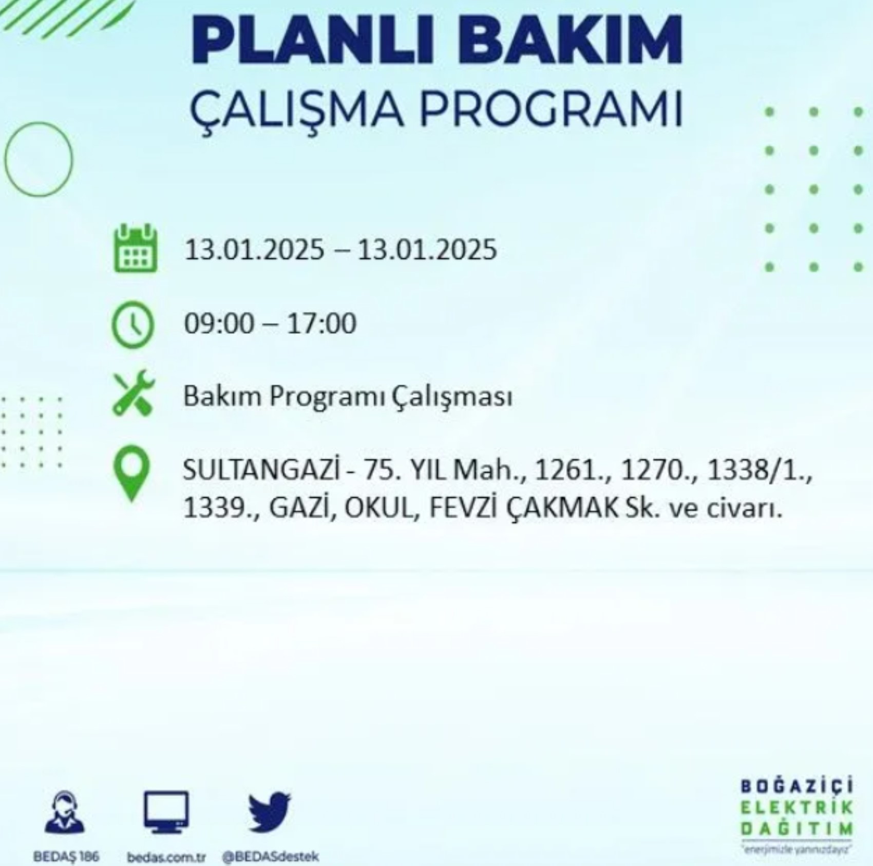 BEDAŞ açıkladı... İstanbul'da elektrik kesintisi: 13 Ocak'ta hangi mahalleler etkilenecek?