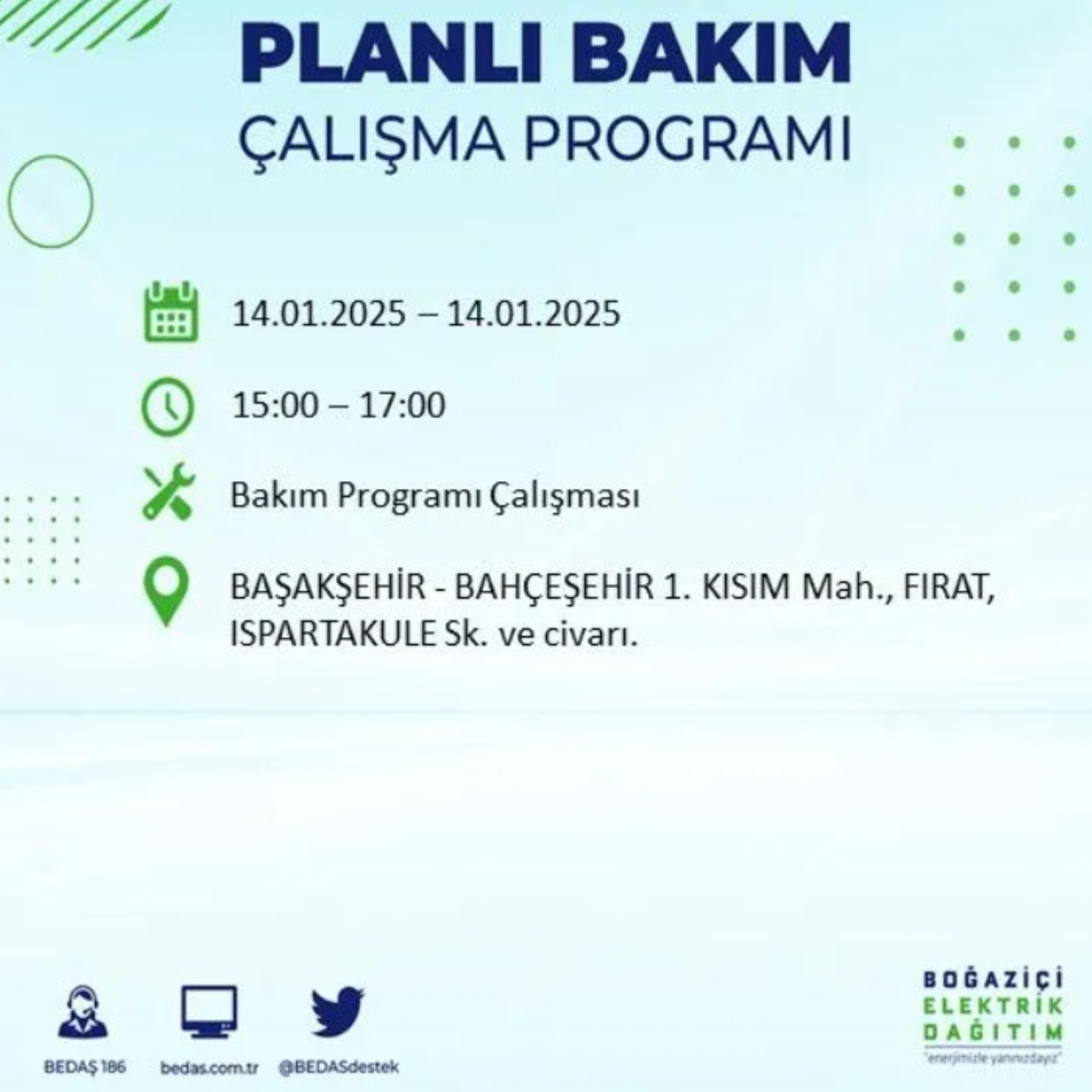 BEDAŞ açıkladı... İstanbul'da elektrik kesintisi: 14 Ocak'ta hangi mahalleler etkilenecek?