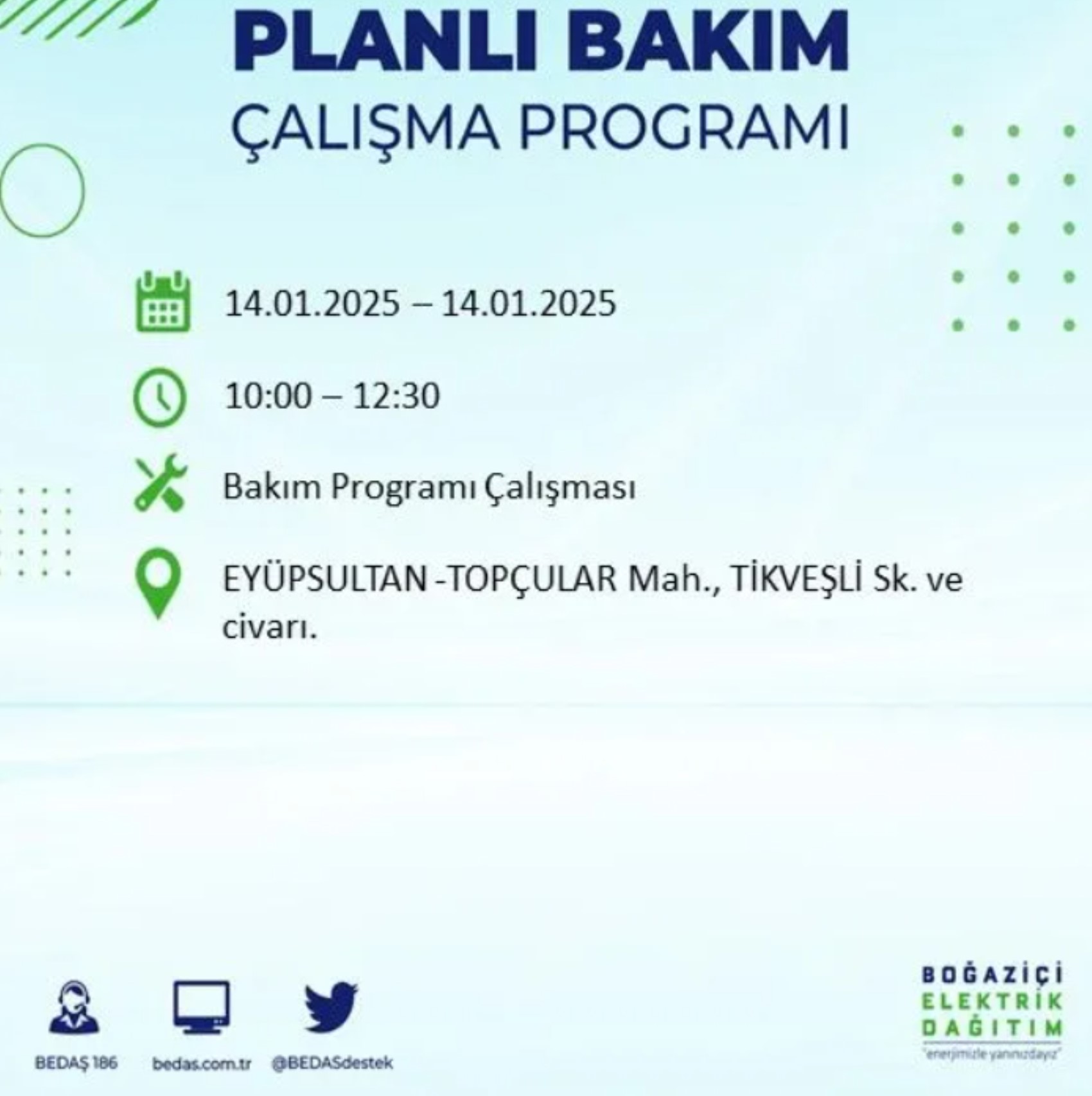 BEDAŞ açıkladı... İstanbul'da elektrik kesintisi: 14 Ocak'ta hangi mahalleler etkilenecek?