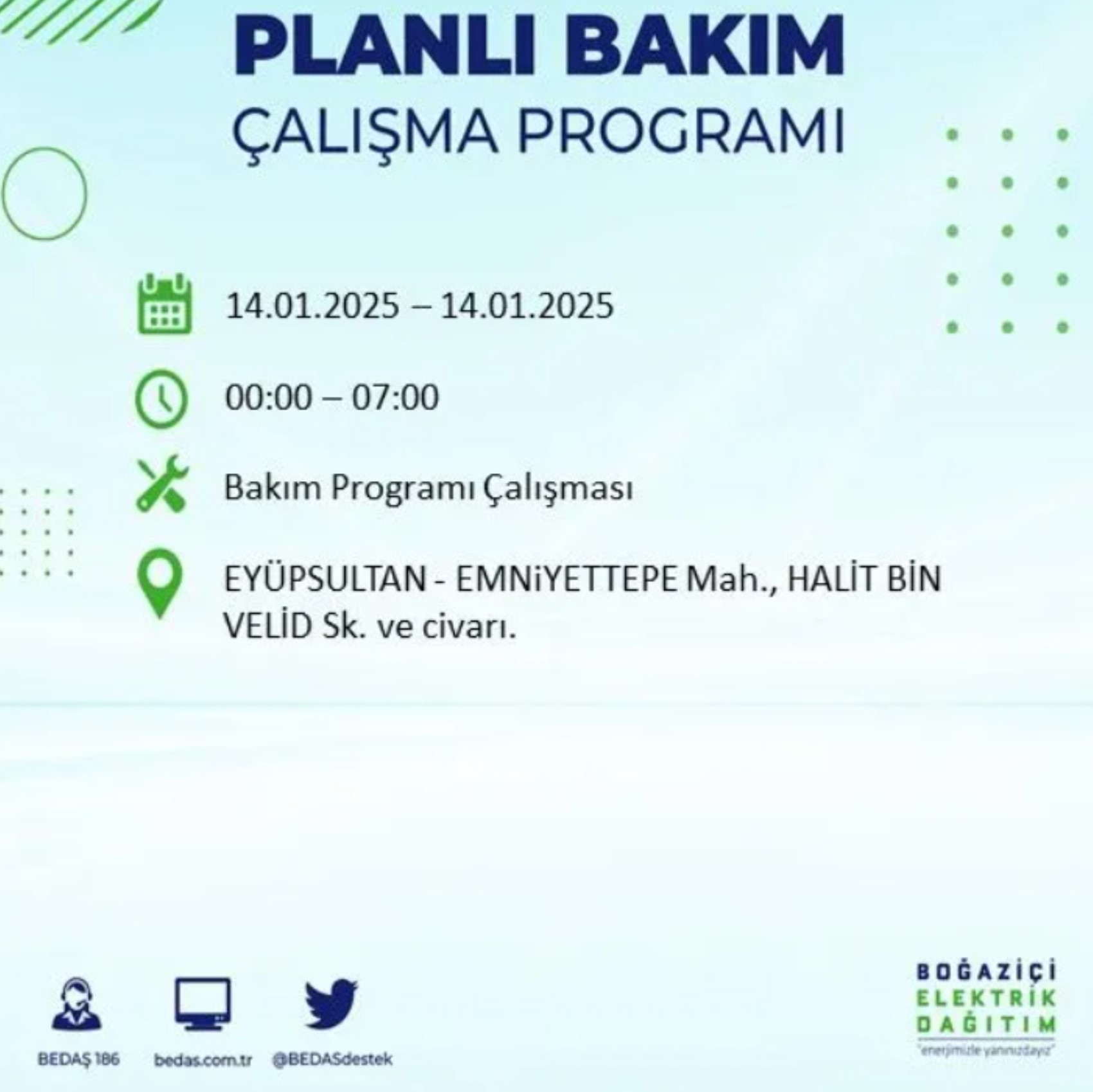 BEDAŞ açıkladı... İstanbul'da elektrik kesintisi: 14 Ocak'ta hangi mahalleler etkilenecek?