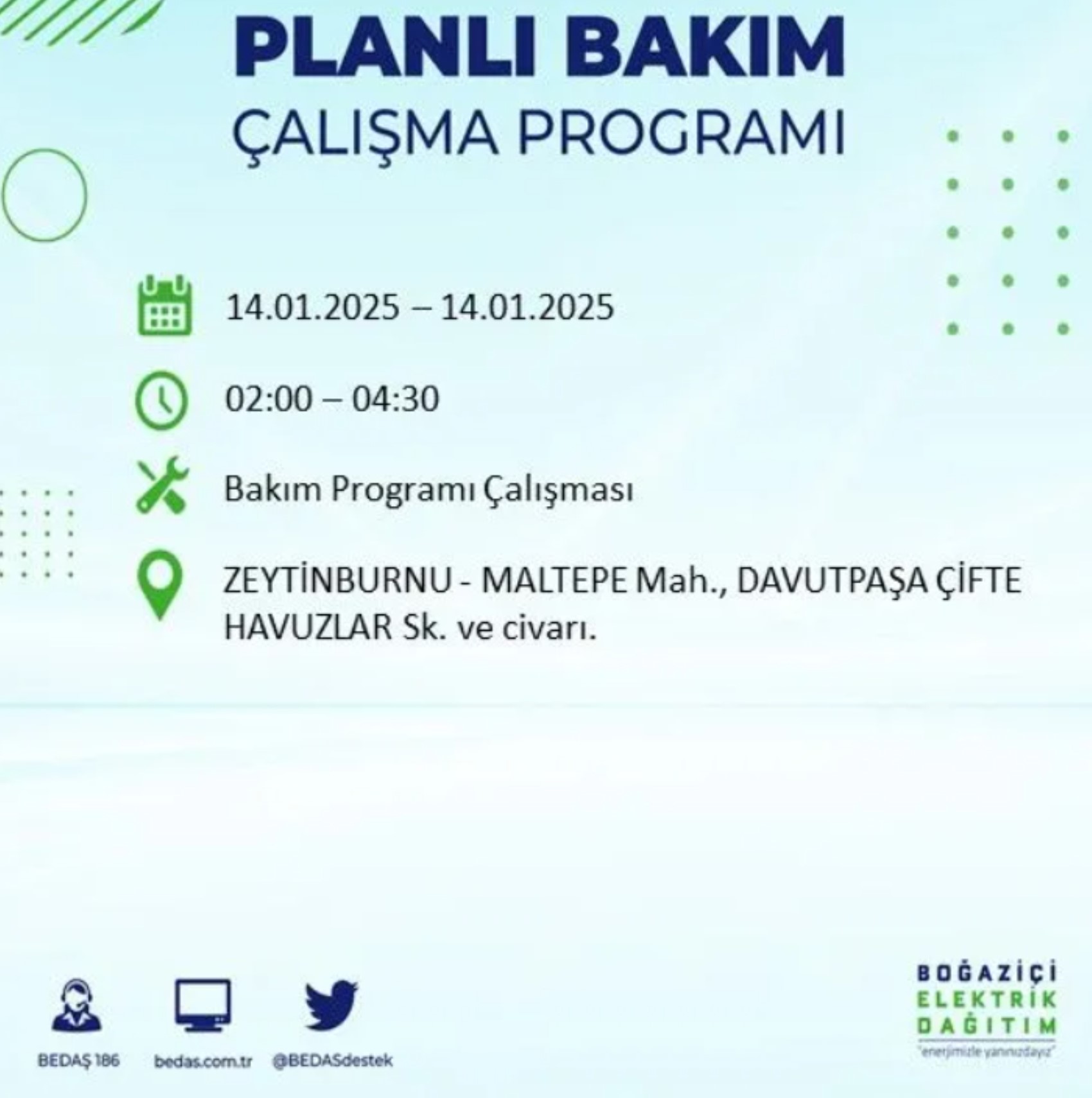 BEDAŞ açıkladı... İstanbul'da elektrik kesintisi: 14 Ocak'ta hangi mahalleler etkilenecek?