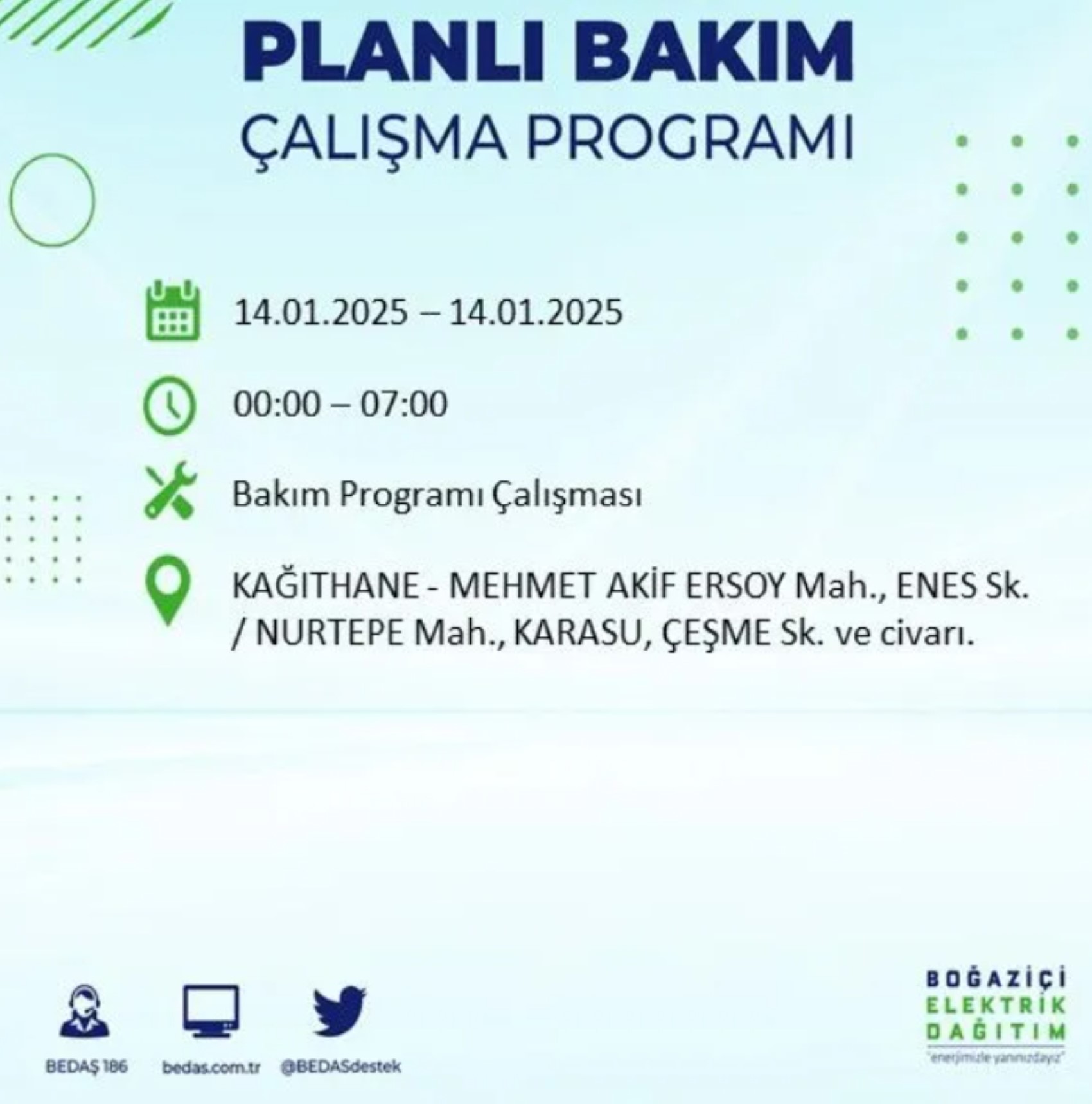 BEDAŞ açıkladı... İstanbul'da elektrik kesintisi: 14 Ocak'ta hangi mahalleler etkilenecek?