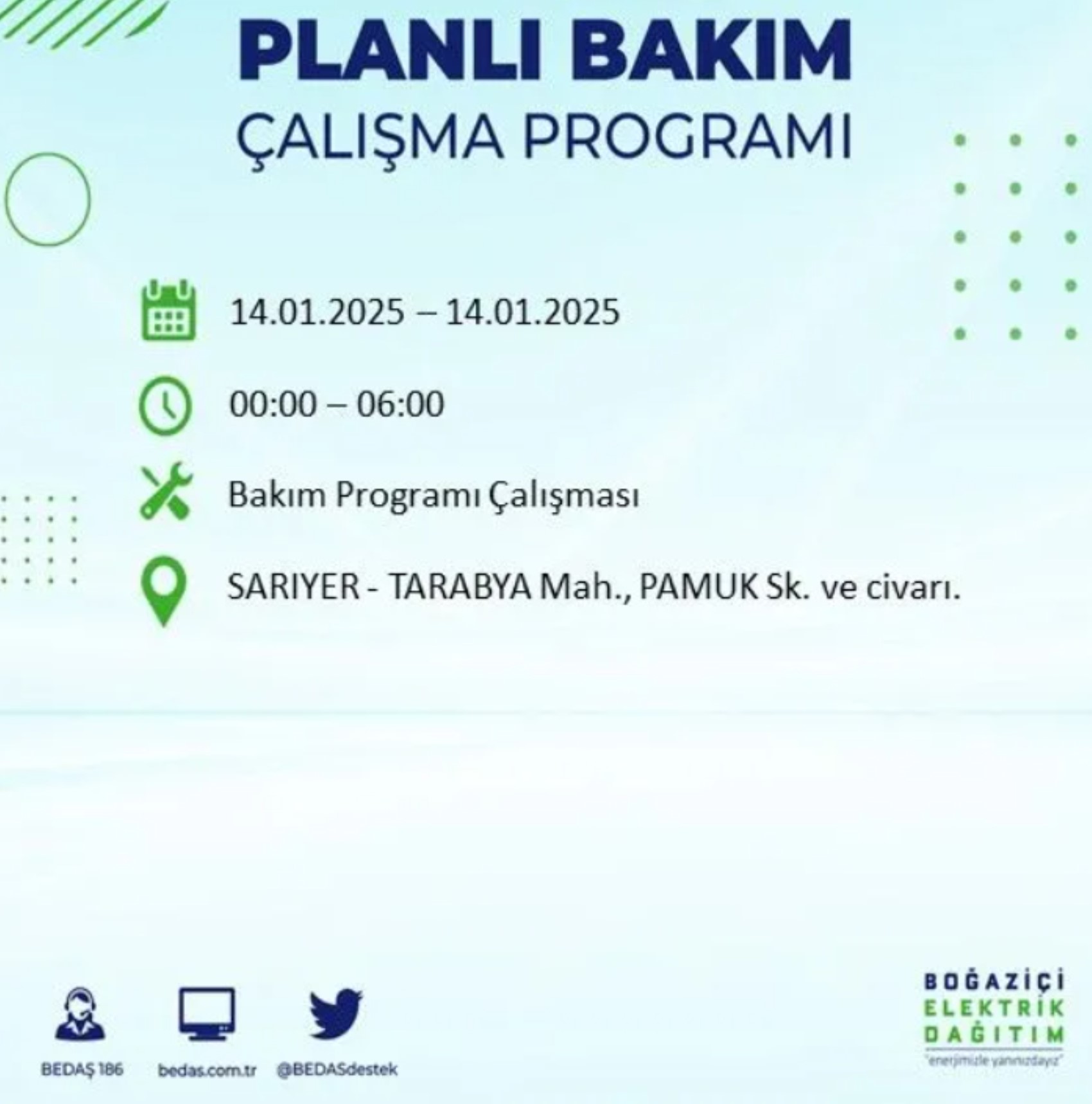 BEDAŞ açıkladı... İstanbul'da elektrik kesintisi: 14 Ocak'ta hangi mahalleler etkilenecek?