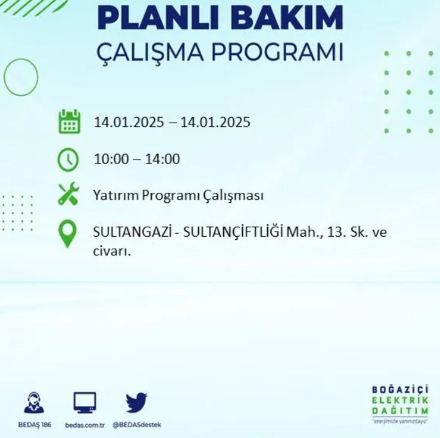 BEDAŞ açıkladı... İstanbul'da elektrik kesintisi: 14 Ocak'ta hangi mahalleler etkilenecek?