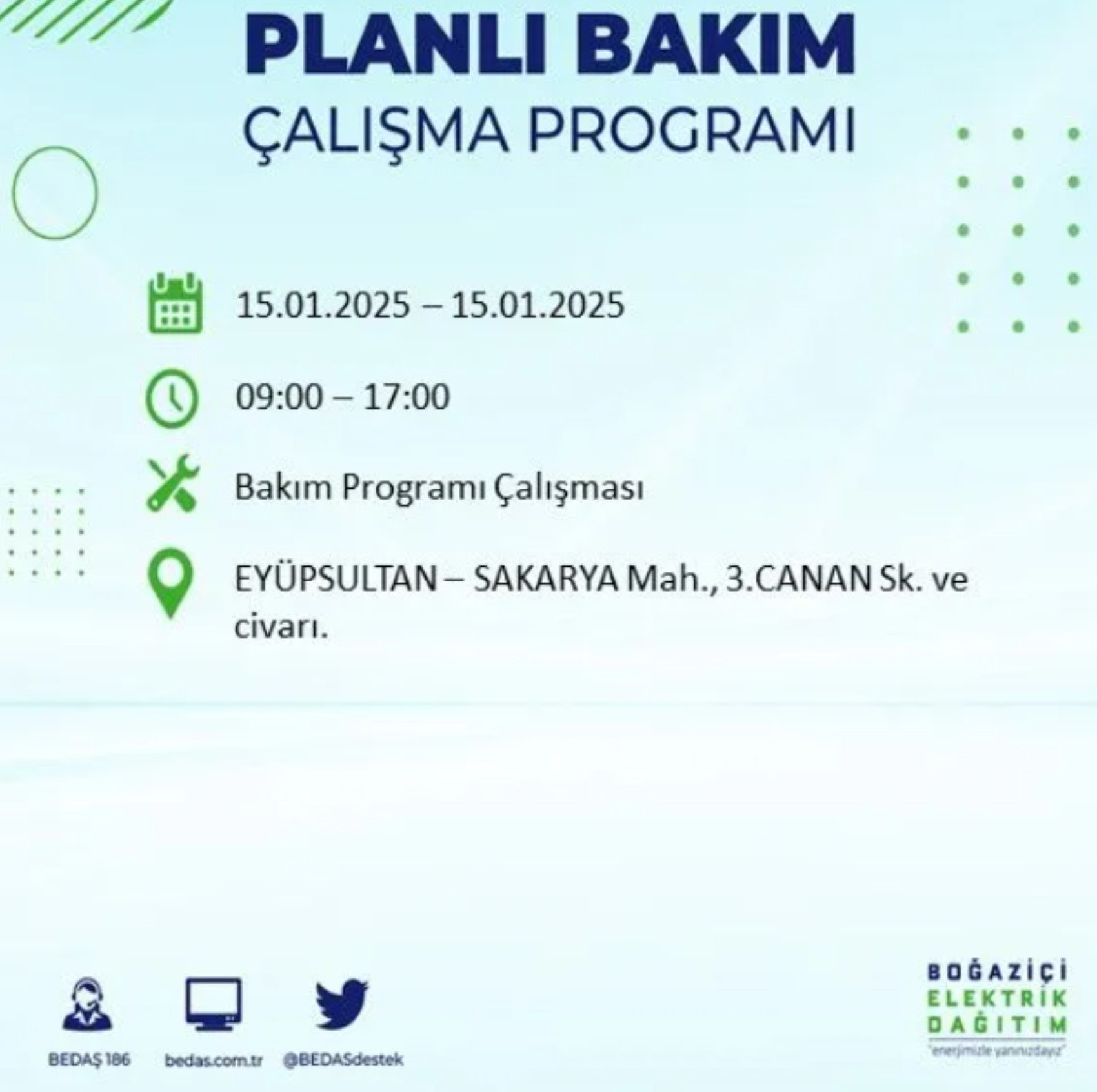 BEDAŞ açıkladı... İstanbul'da elektrik kesintisi: 15 Ocak'ta hangi mahalleler etkilenecek?