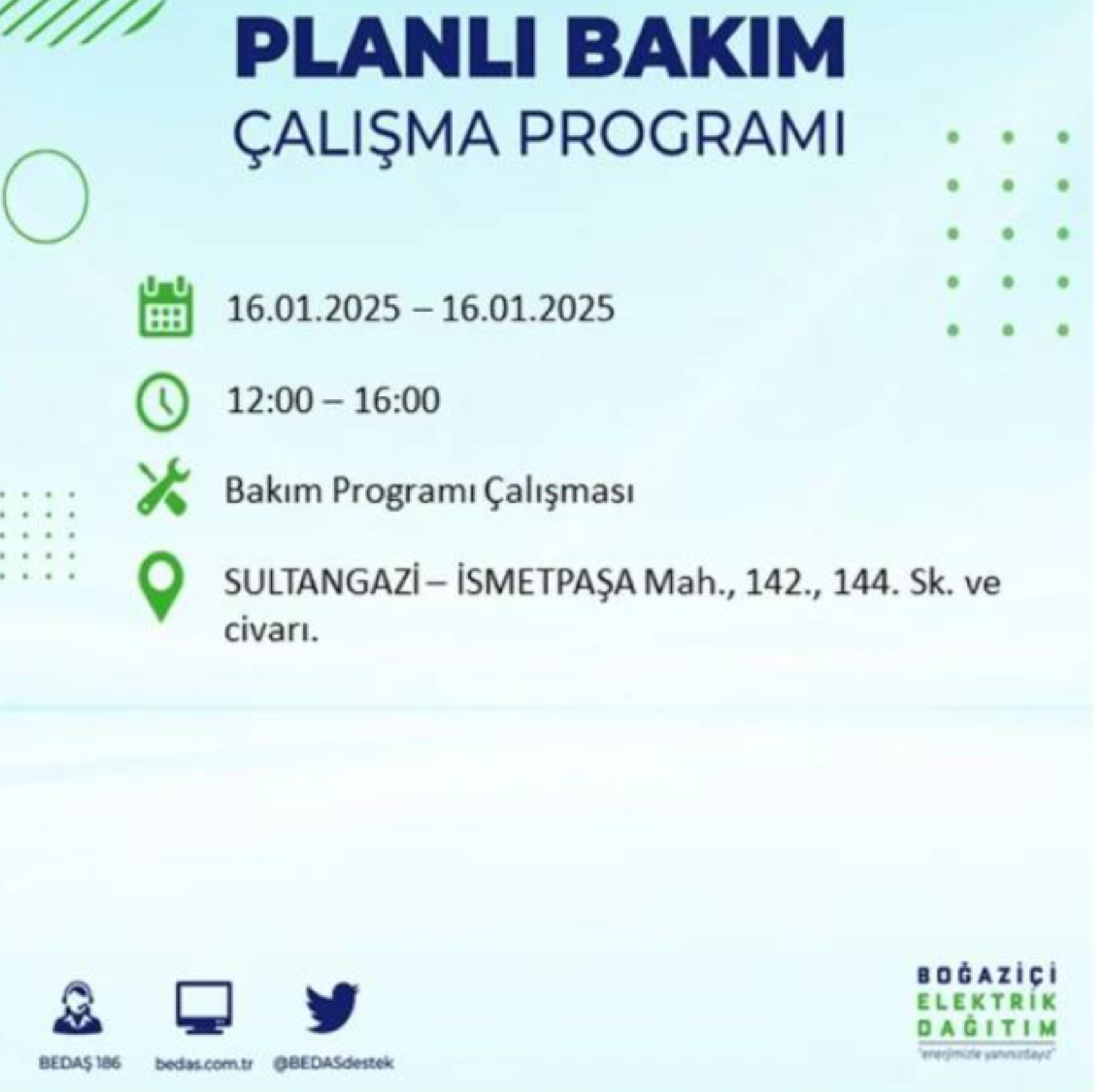 BEDAŞ açıkladı... İstanbul'da elektrik kesintisi: 16 Ocak'ta hangi mahalleler etkilenecek?