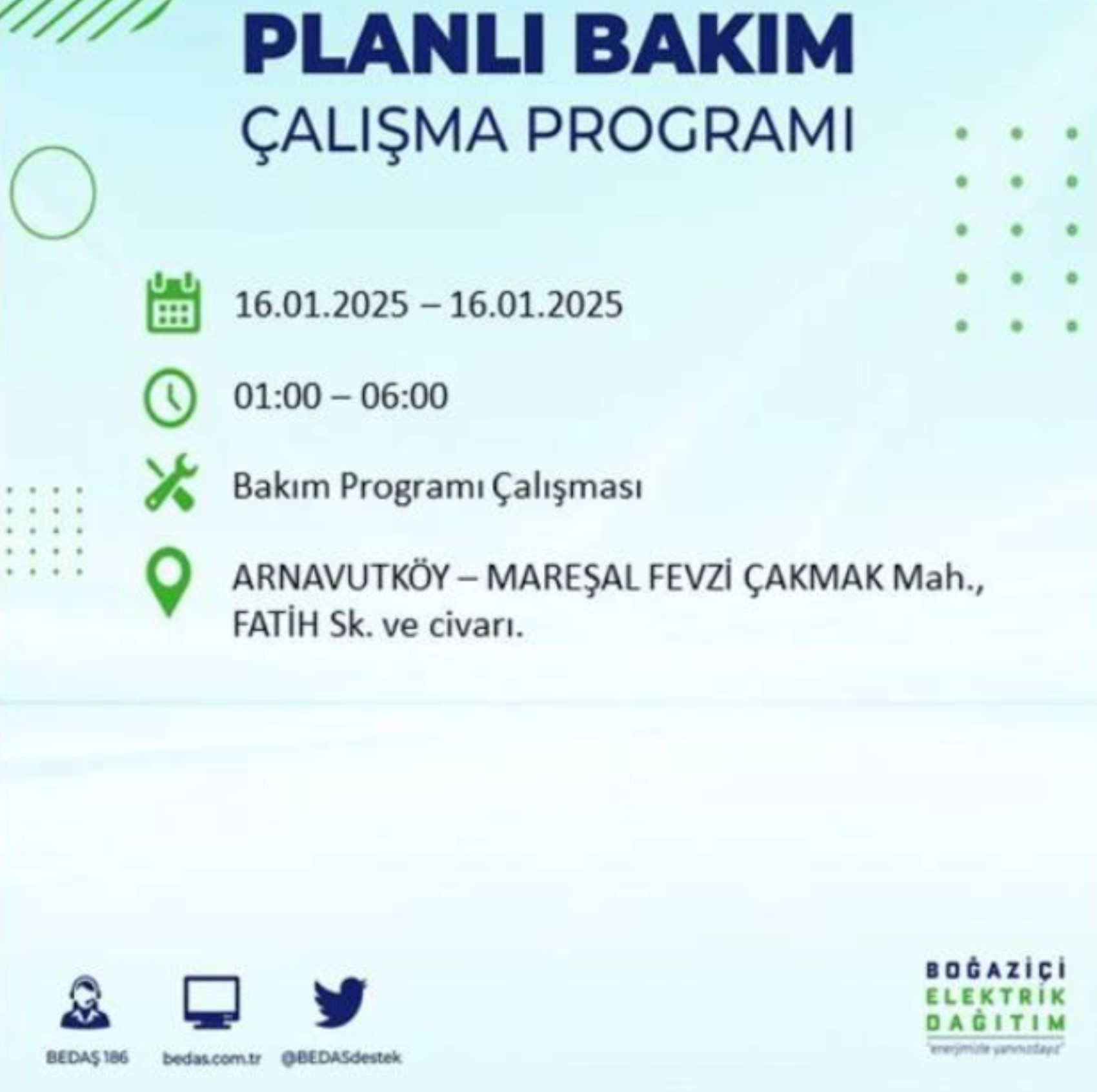 BEDAŞ açıkladı... İstanbul'da elektrik kesintisi: 16 Ocak'ta hangi mahalleler etkilenecek?