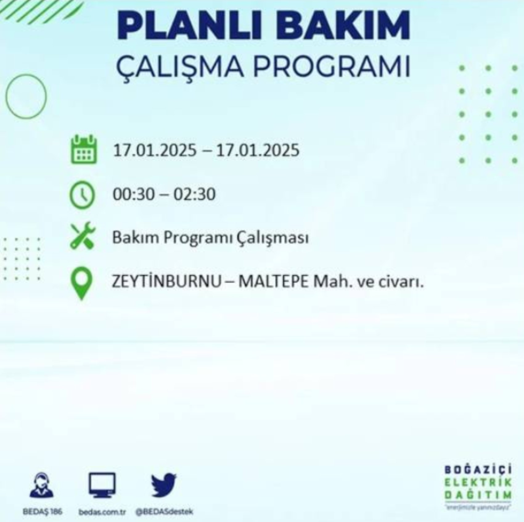 BEDAŞ açıkladı... İstanbul'da elektrik kesintisi: 17 Ocak'ta hangi mahalleler etkilenecek?