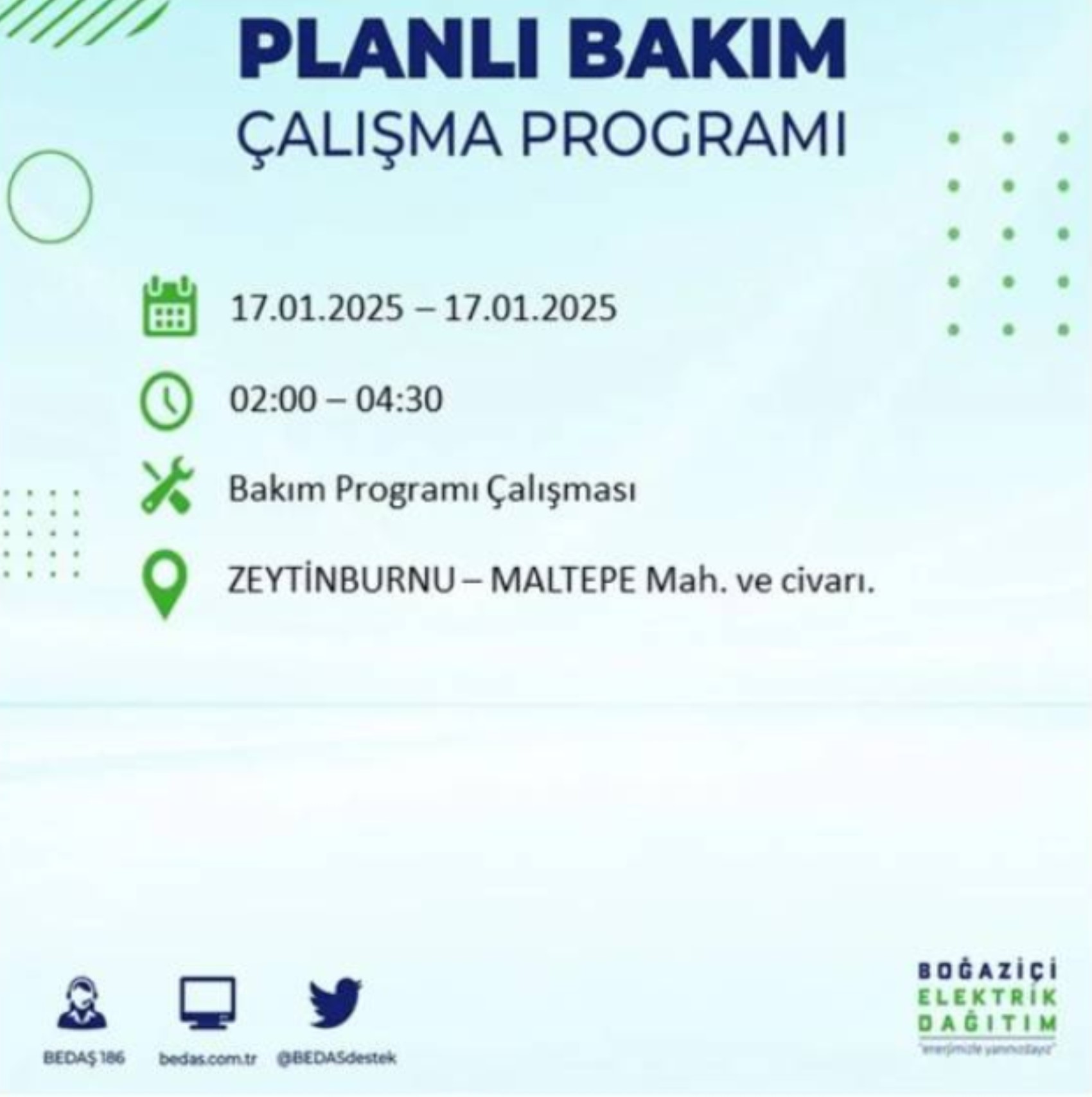 BEDAŞ açıkladı... İstanbul'da elektrik kesintisi: 17 Ocak'ta hangi mahalleler etkilenecek?