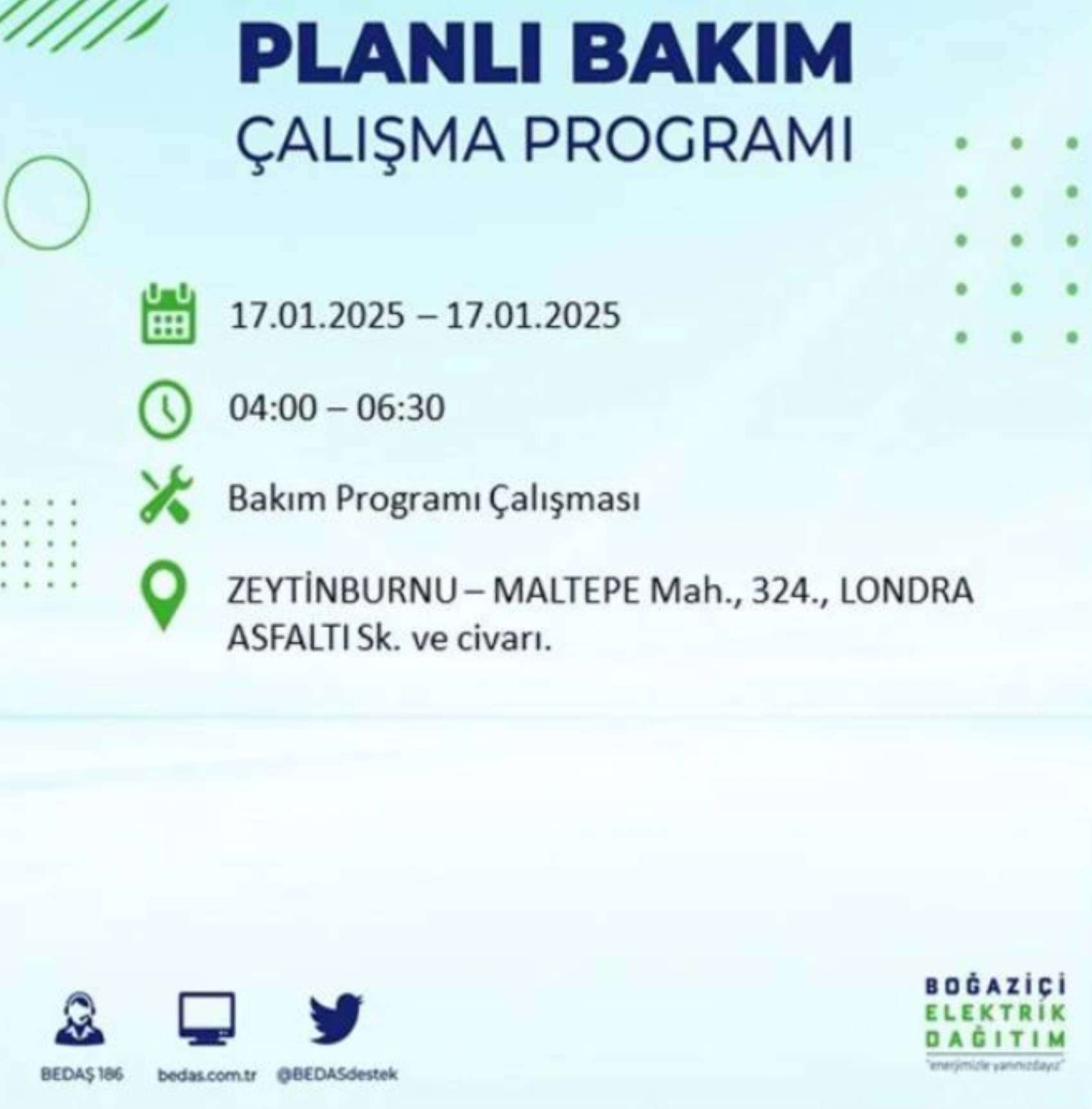 BEDAŞ açıkladı... İstanbul'da elektrik kesintisi: 17 Ocak'ta hangi mahalleler etkilenecek?