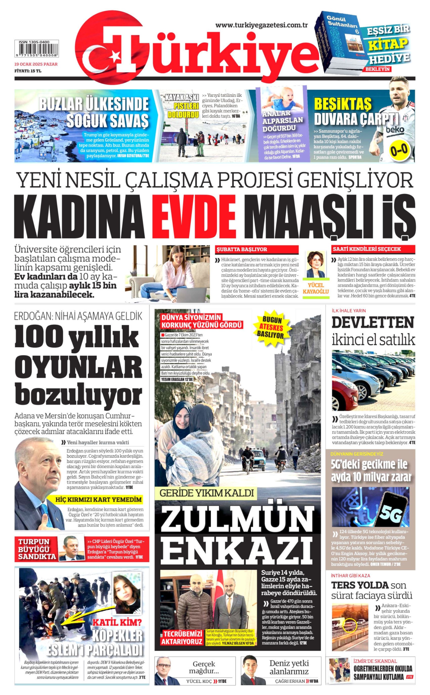 19 Ocak 2025 gazete manşetleri: Erdoğan ve Özel arasındaki 'turp' polemiği gazetelerde
