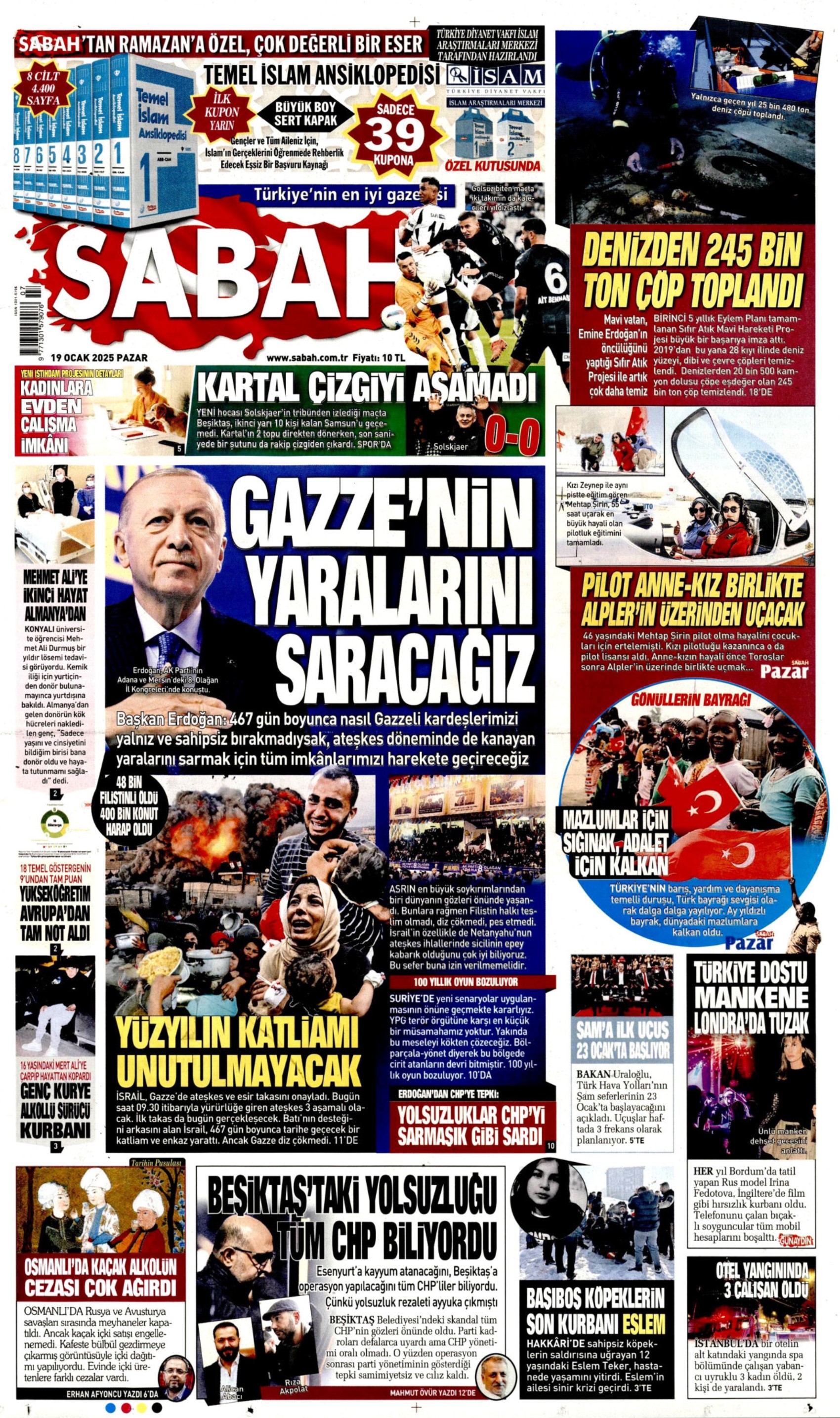 19 Ocak 2025 gazete manşetleri: Erdoğan ve Özel arasındaki 'turp' polemiği gazetelerde