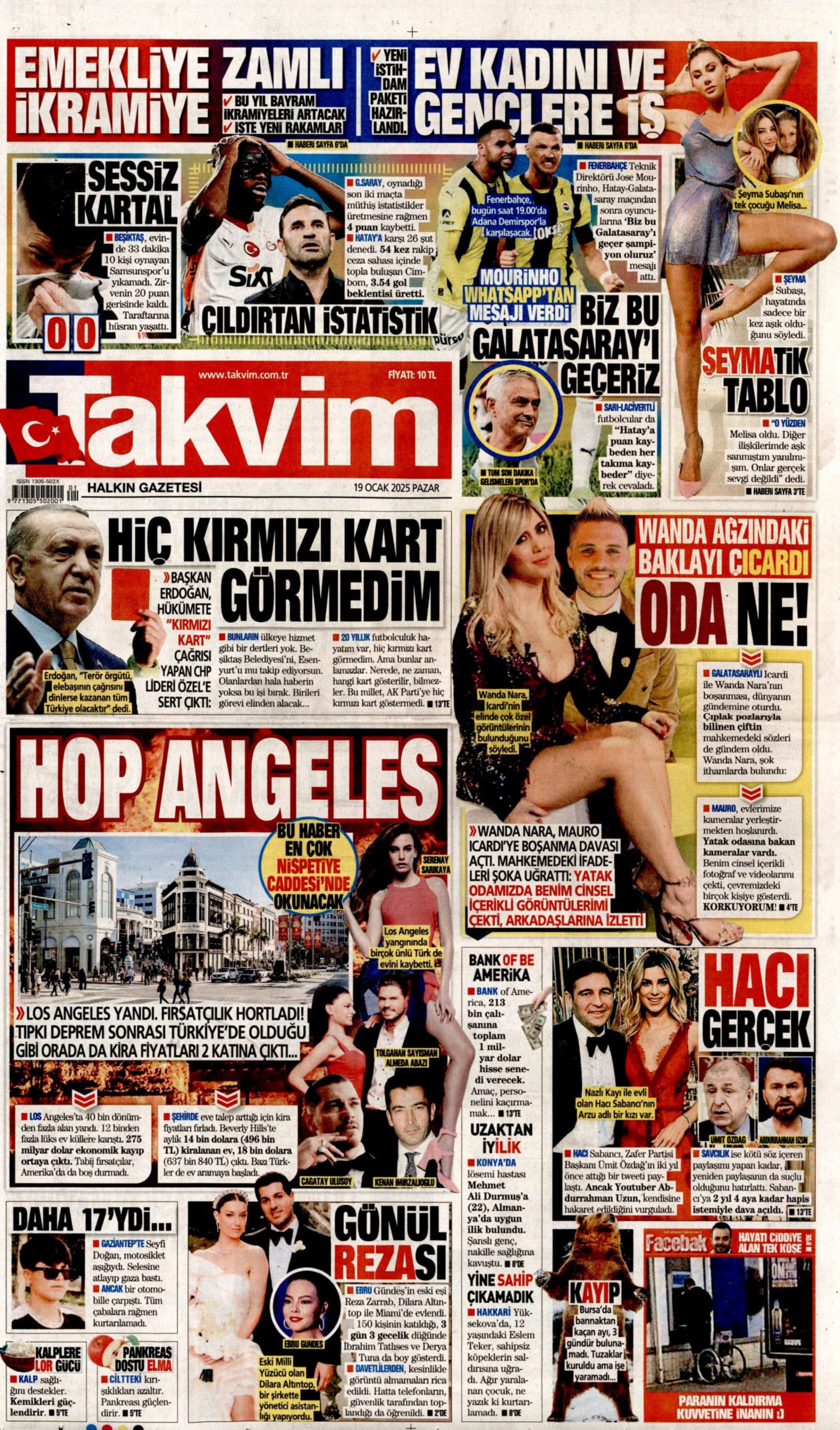 19 Ocak 2025 gazete manşetleri: Erdoğan ve Özel arasındaki 'turp' polemiği gazetelerde