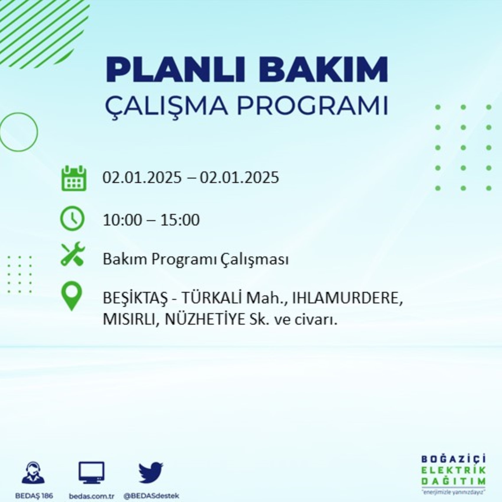 BEDAŞ açıkladı... İstanbul'da elektrik kesintisi: 2 Ocak'ta hangi mahalleler etkilenecek?