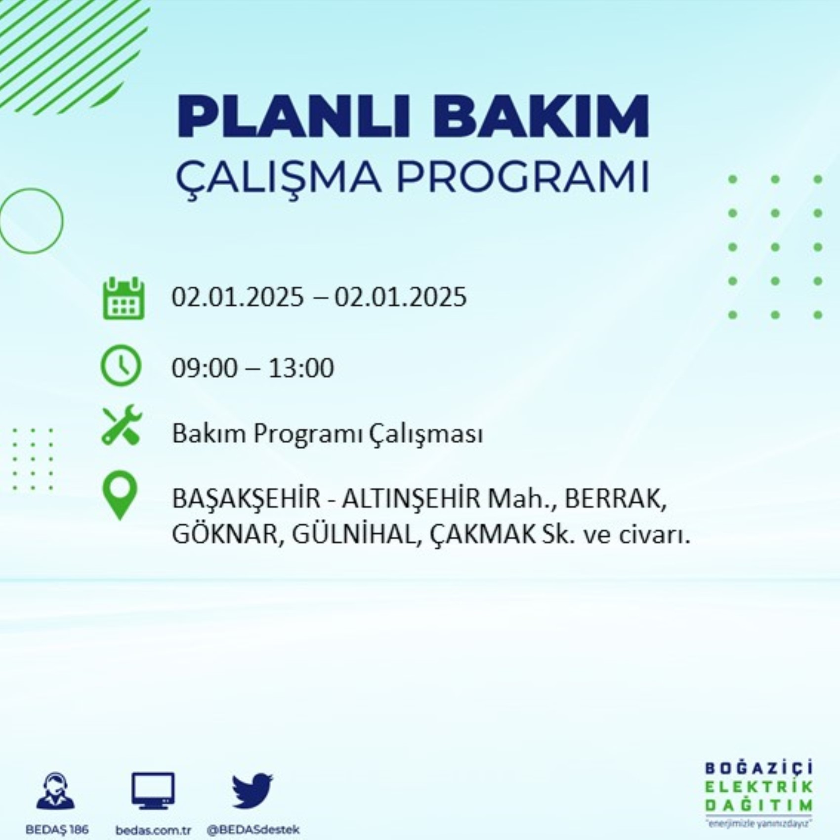 BEDAŞ açıkladı... İstanbul'da elektrik kesintisi: 2 Ocak'ta hangi mahalleler etkilenecek?