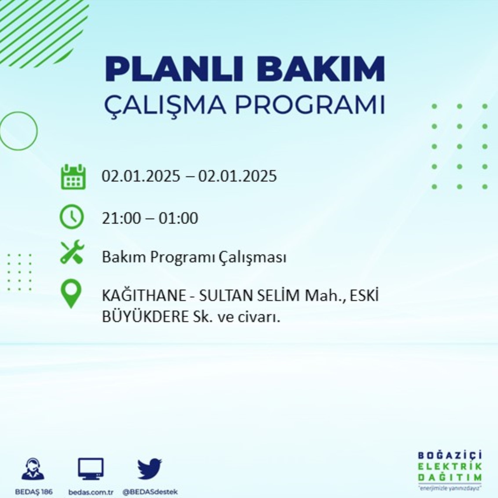 BEDAŞ açıkladı... İstanbul'da elektrik kesintisi: 2 Ocak'ta hangi mahalleler etkilenecek?